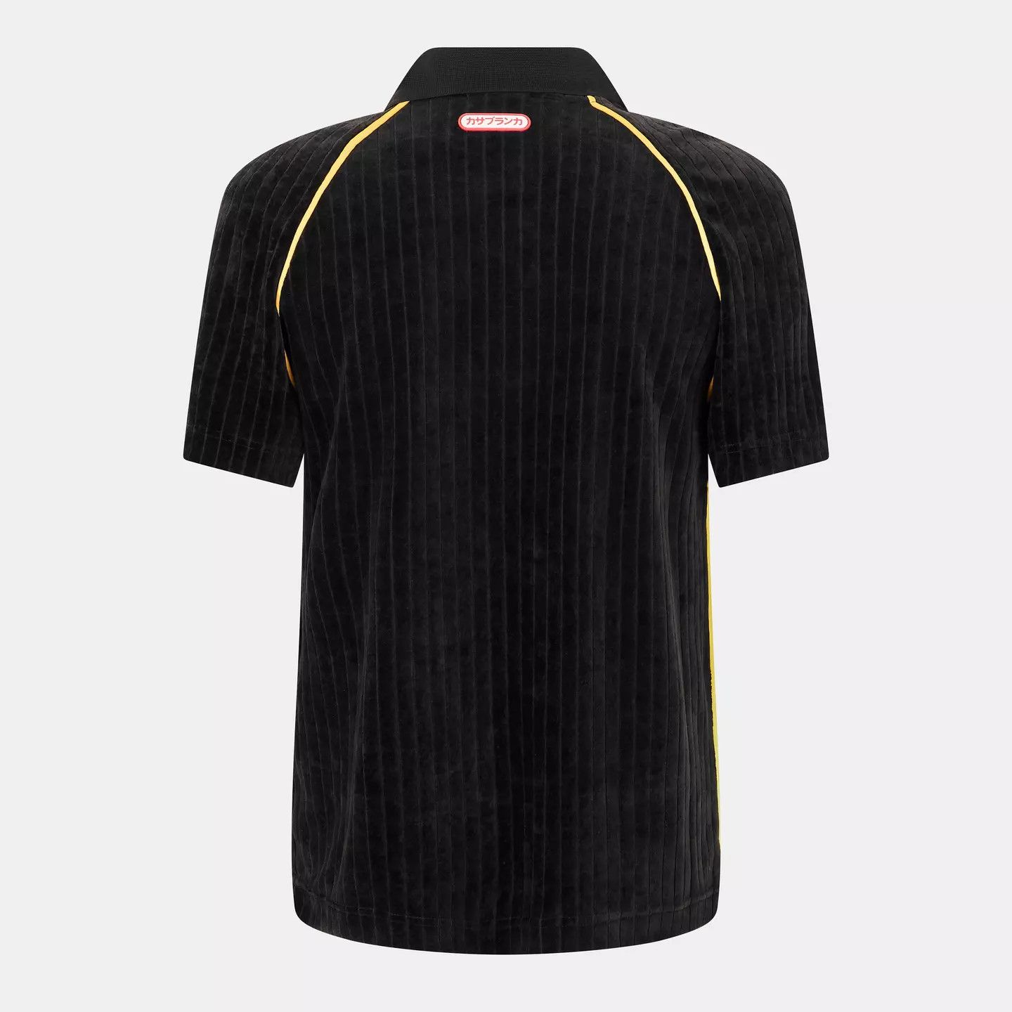 Casablanca o1g2r1mq0426 Velour Short Sleeve Polo Shirt in Black Size US M / EU 48-50 / 2 - 2 Thumbnail