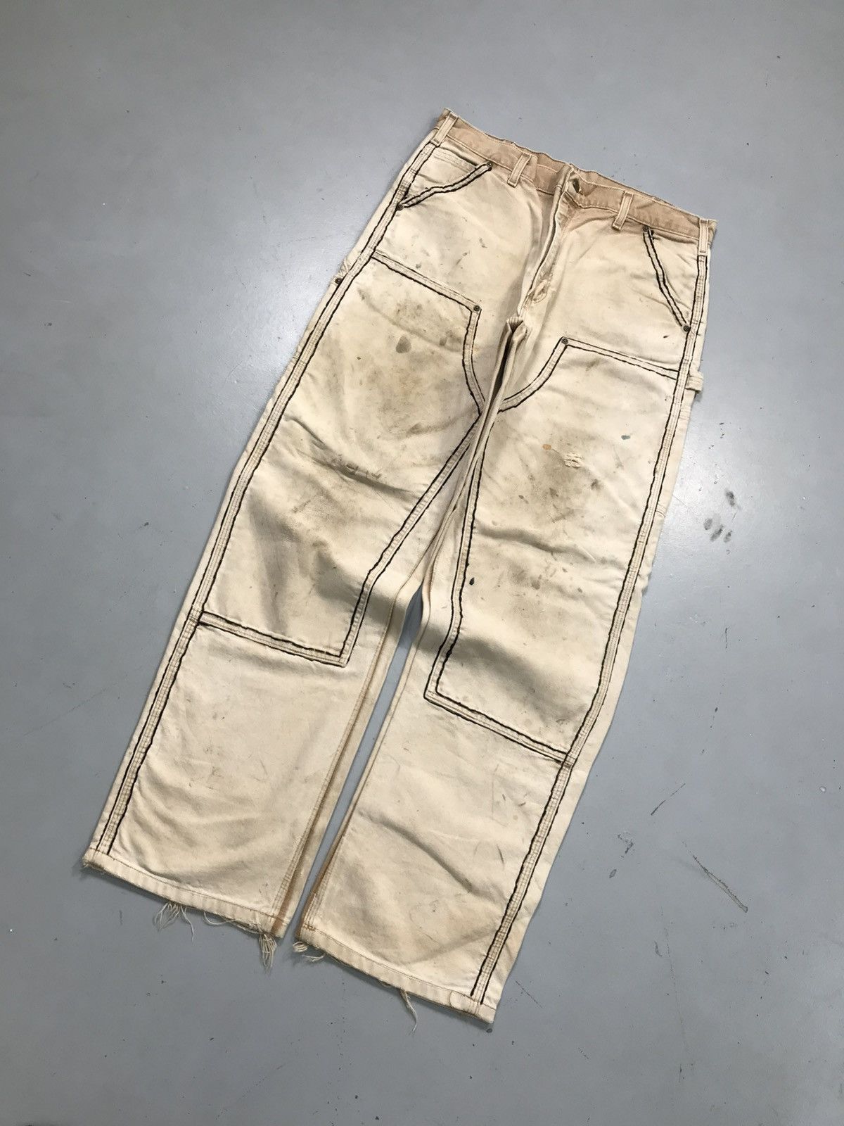 Carhartt 10f1 vintage carhartt handstitch b01 brn double knee Size US 36 / EU 52 - 1 Thumbnail