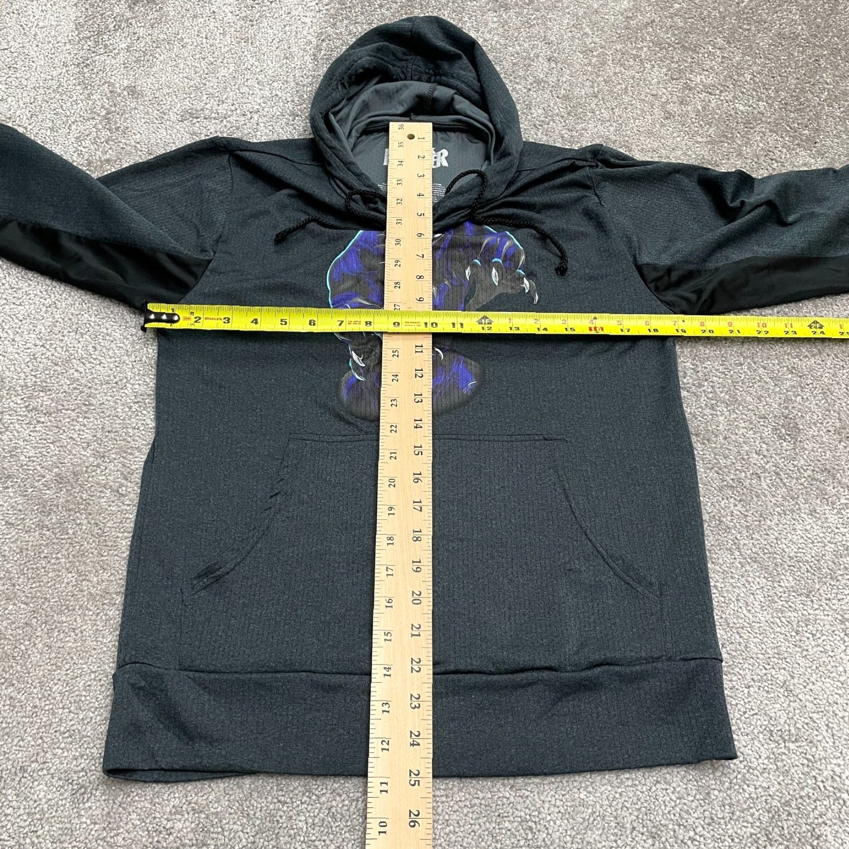 Vintage Marvel Black Panther Graphic Hoodie Sweatshirt Unisex SM Black Gray Pullover Size US S / EU 44-46 / 1 - 6 Thumbnail