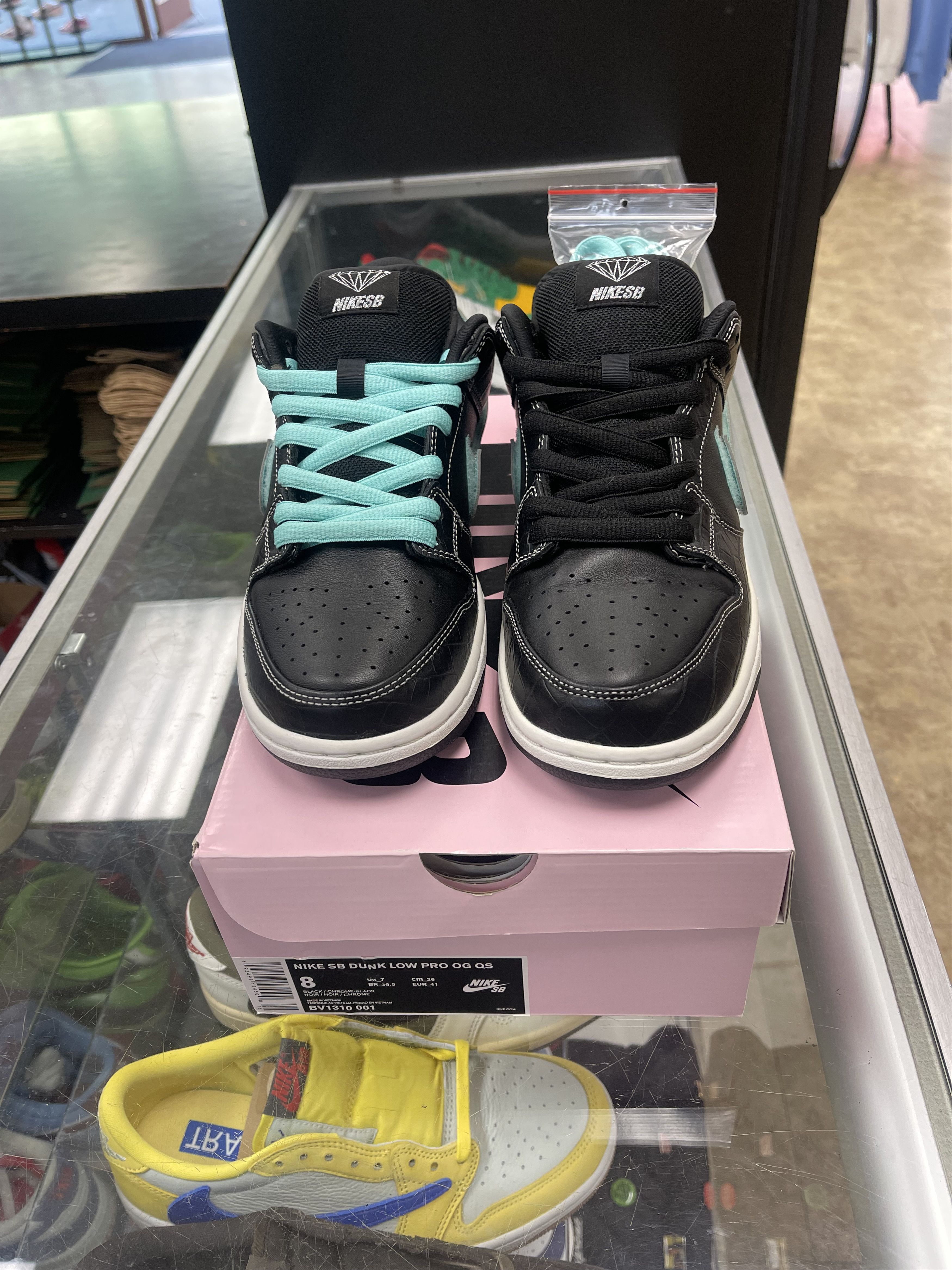 Nike SB Nike SB Dunk Low Diamond Supply Co. Black Diamond Size US 8 / EU 41 - 3 Thumbnail