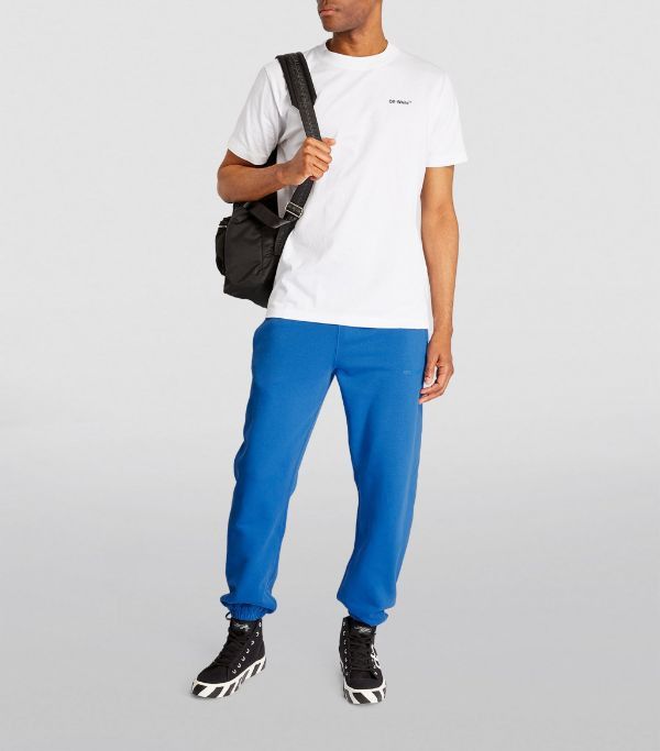 Off-White Blue Logo Rubber Diagonals Sweatpants Size US 34 / EU 50 - 4 Thumbnail