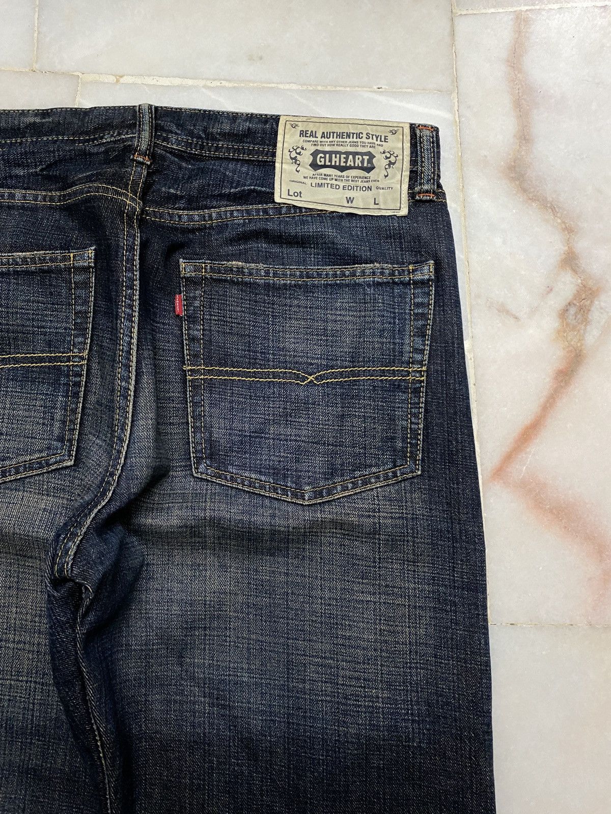 If Six Was Nine 💥Baggy💥Vintage 90s Gl Heart Stone Wash Distress Jean Size US 34 / EU 50 - 14 Thumbnail