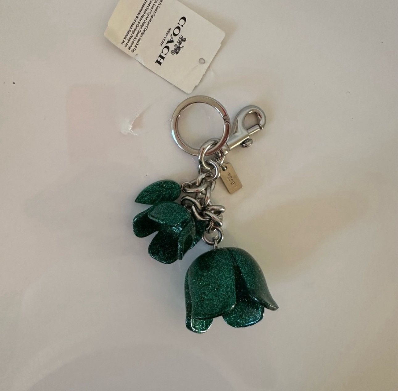 Coach Coach New York Green Flower Keychain Size ONE SIZE - 5 Thumbnail