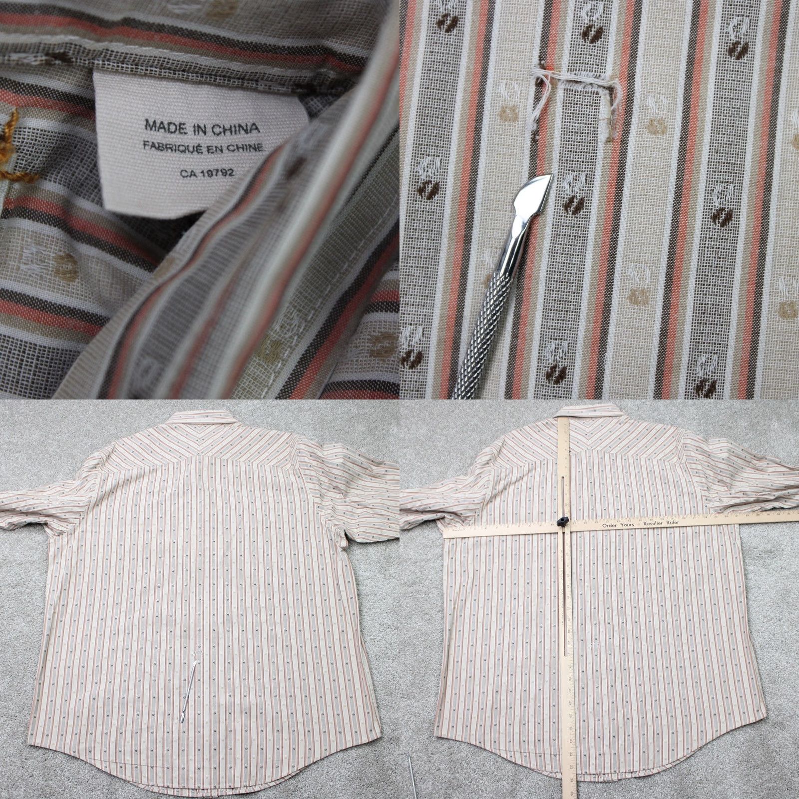 Timberland Timberland Shirt Mens 2XL Brown Striped Geometric Long Sleeve Button-Up Casual Workwear Size US XXL / EU 58 / 5 - 8 Thumbnail