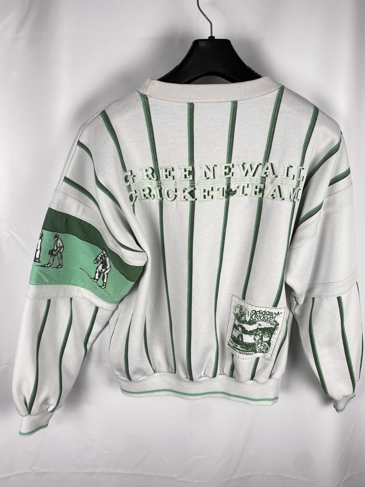 Adidas × Vintage Adidas Vintage 80s Greenewall Cricket Team Sweatshirt 162 S Size US S / EU 44-46 / 1 - 2 Thumbnail