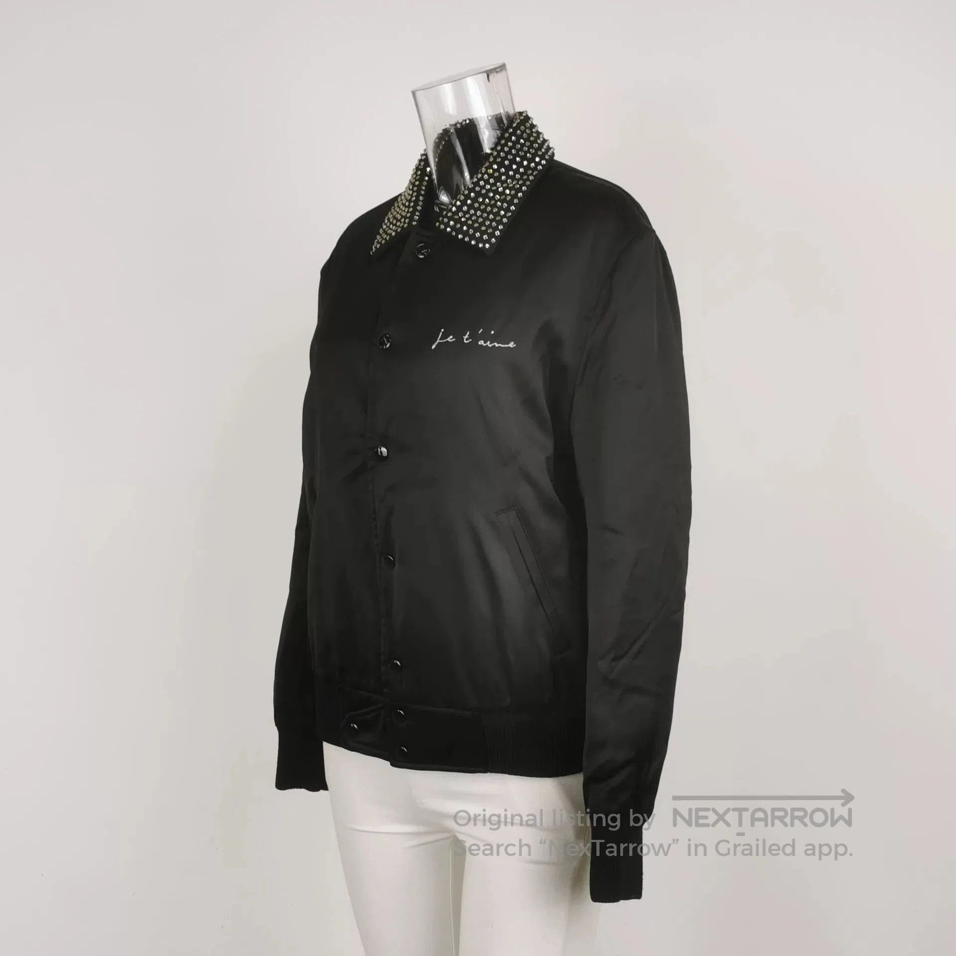 Saint Laurent Paris Saint Laurent Black Studded Collar Jacket. Size US XXS / EU 40 - 2 Thumbnail