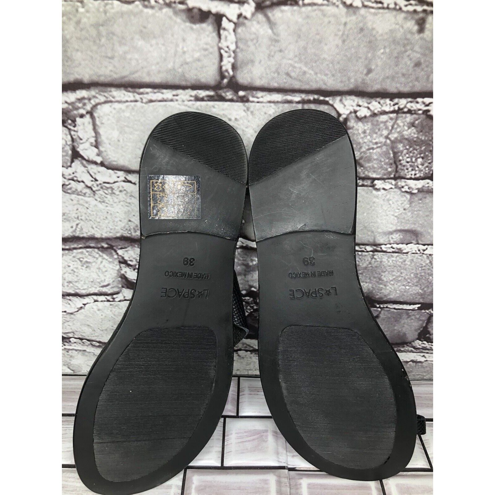 Other L*Space Miramar Black Leather SnakeSkin Print Toe Post Sanda Size US 8.5 / IT 38.5 - 10 Thumbnail