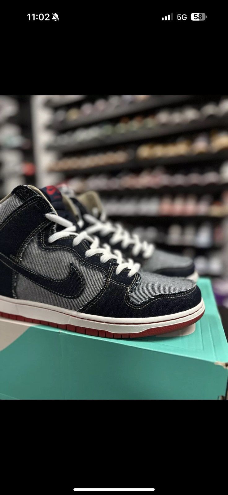 Nike Size 11 - Nike Reese Forbes x SB Dunk High Denim (881758-441 Size US 11 / EU 44 - 2 Thumbnail