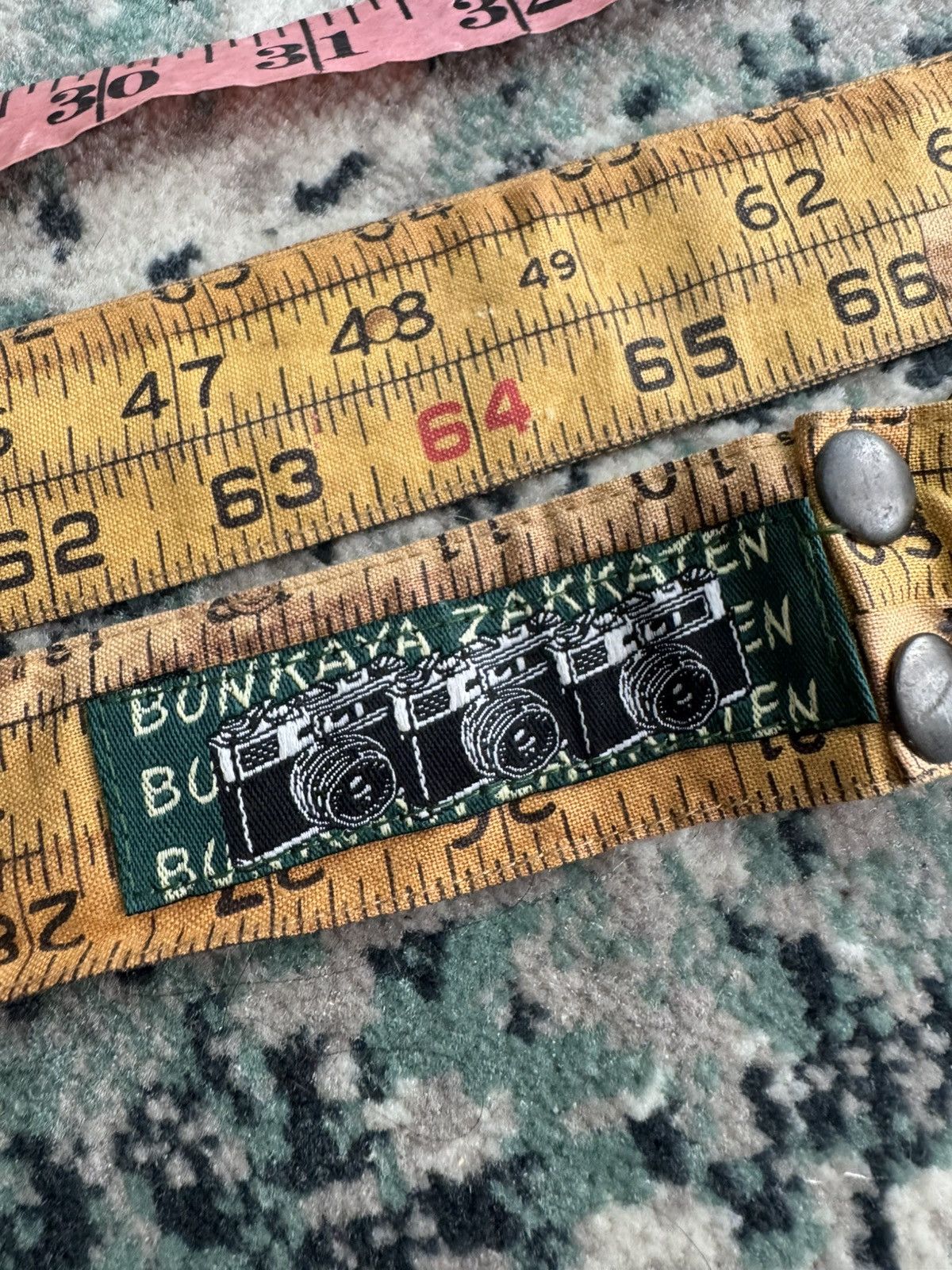 Japanese Brand BUNKAYA ZAKKATEN MEASURING TAPE PRINT ADJUSTABLE BELT Size 36 - 4 Thumbnail