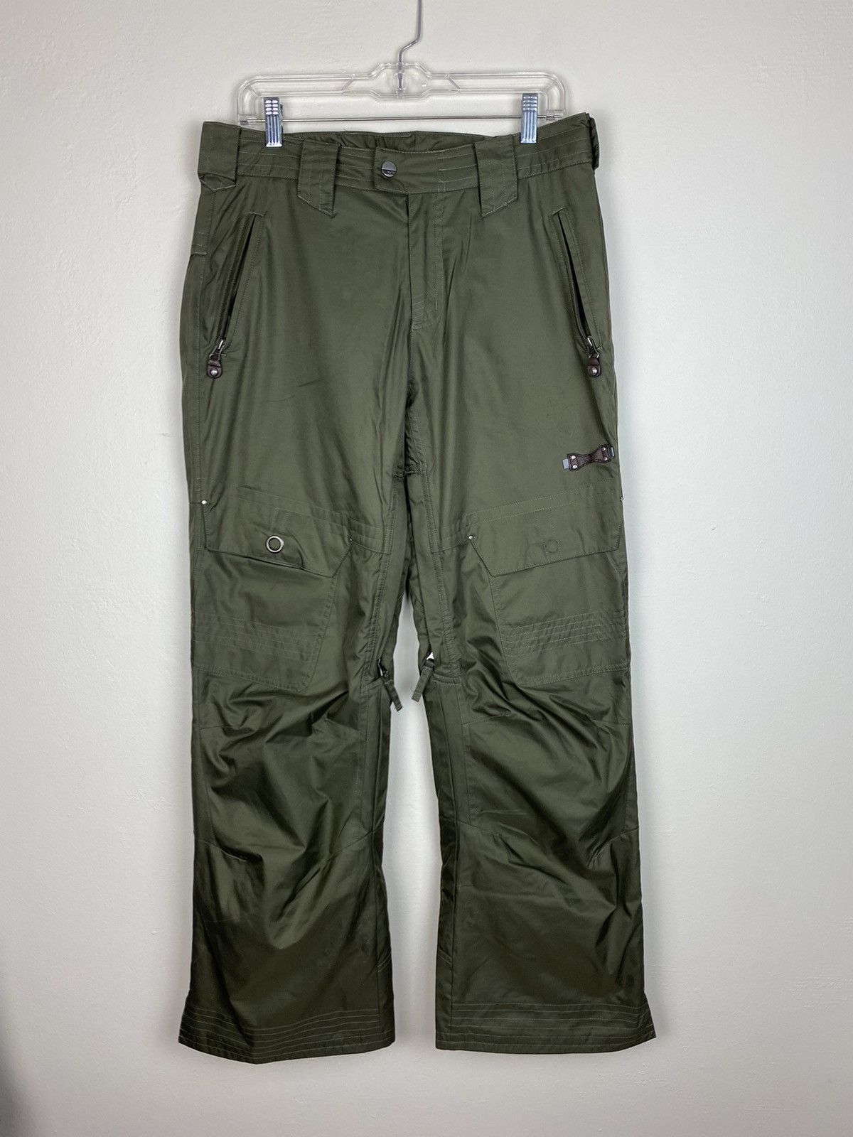 image of Sims Medium Ski Pants Cargo Olive Army Green Y2K Flare, Men's (Size 32)