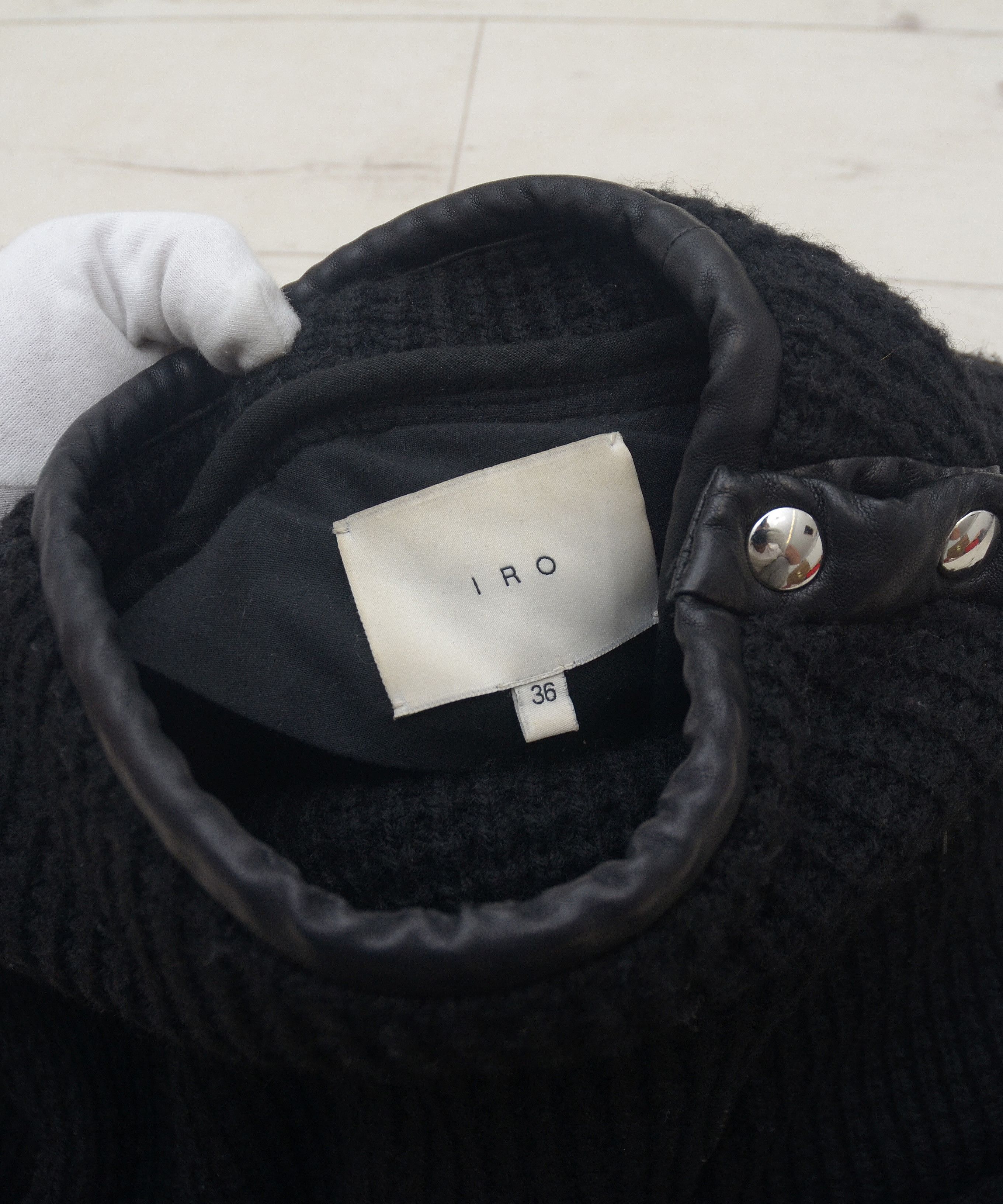 IRO Chanice Boucle Knit Jacket Chunky Wool Jacket Y2K