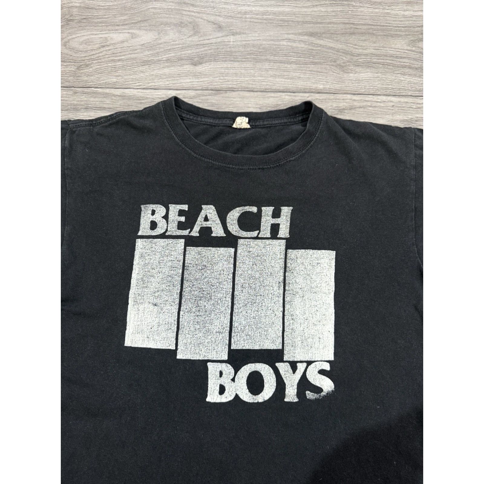 Anvil VINTAGE ANVIL Beach Boys Black Flag Logo T-Shirt M Black Mens Size US M / EU 48-50 / 2 - 6 Thumbnail