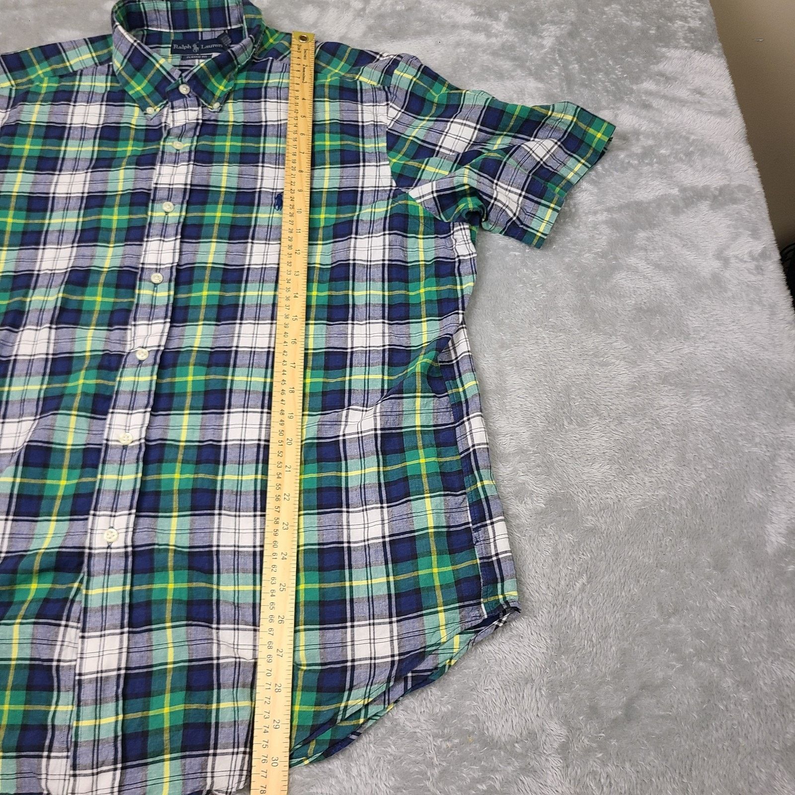 Lauren Ralph Lauren Ralph Lauren Classic Fit X-Large Navy/green/yellow Plaid Size US XL / EU 56 / 4 - 6 Thumbnail