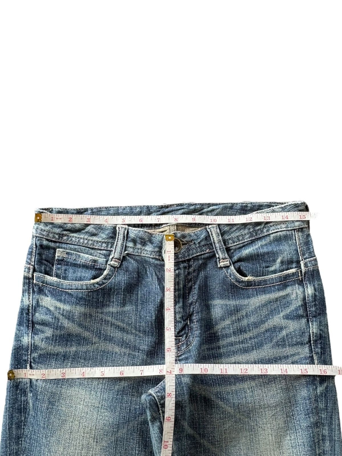 Hysteric Glamour Vintage Japanese Brand Mud Wash Distress Flare Jeans Size 30" / US 8 / IT 44 - 6 Thumbnail