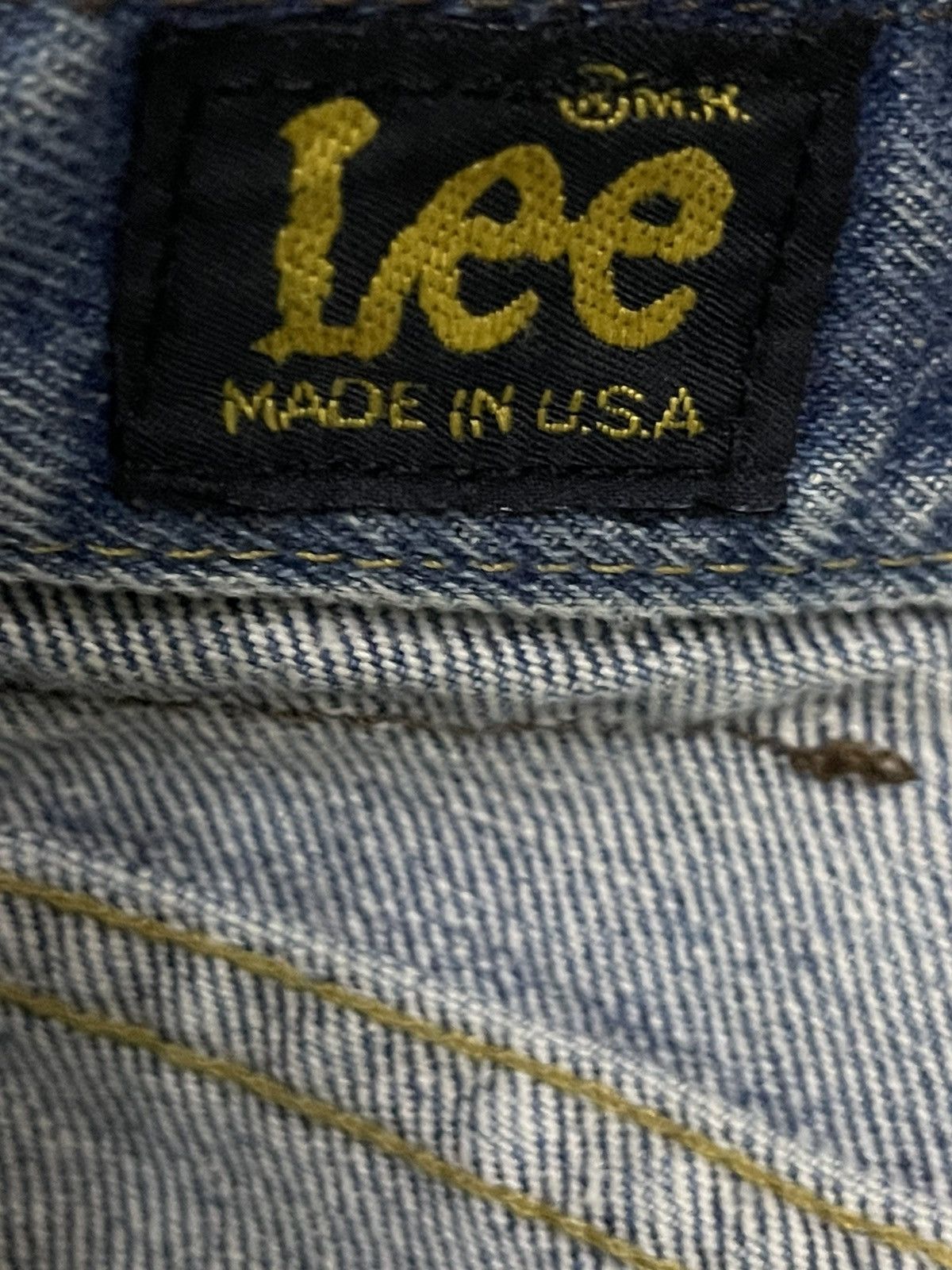Lee Vintage 90s Lee Usa Blue Wash Distressed Baggy Jeans Size US 33 - 8 Thumbnail