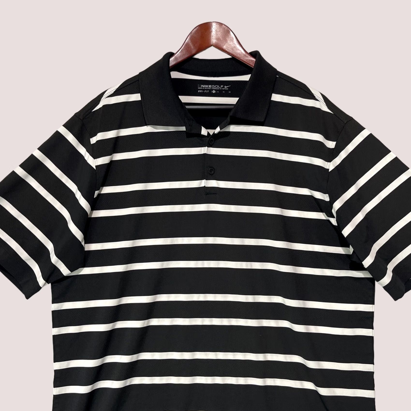Nike Nike Golf Shirt Polo Mens XL Dri Fit Black Striped Button Size US XL / EU 56 / 4 - 1 Thumbnail