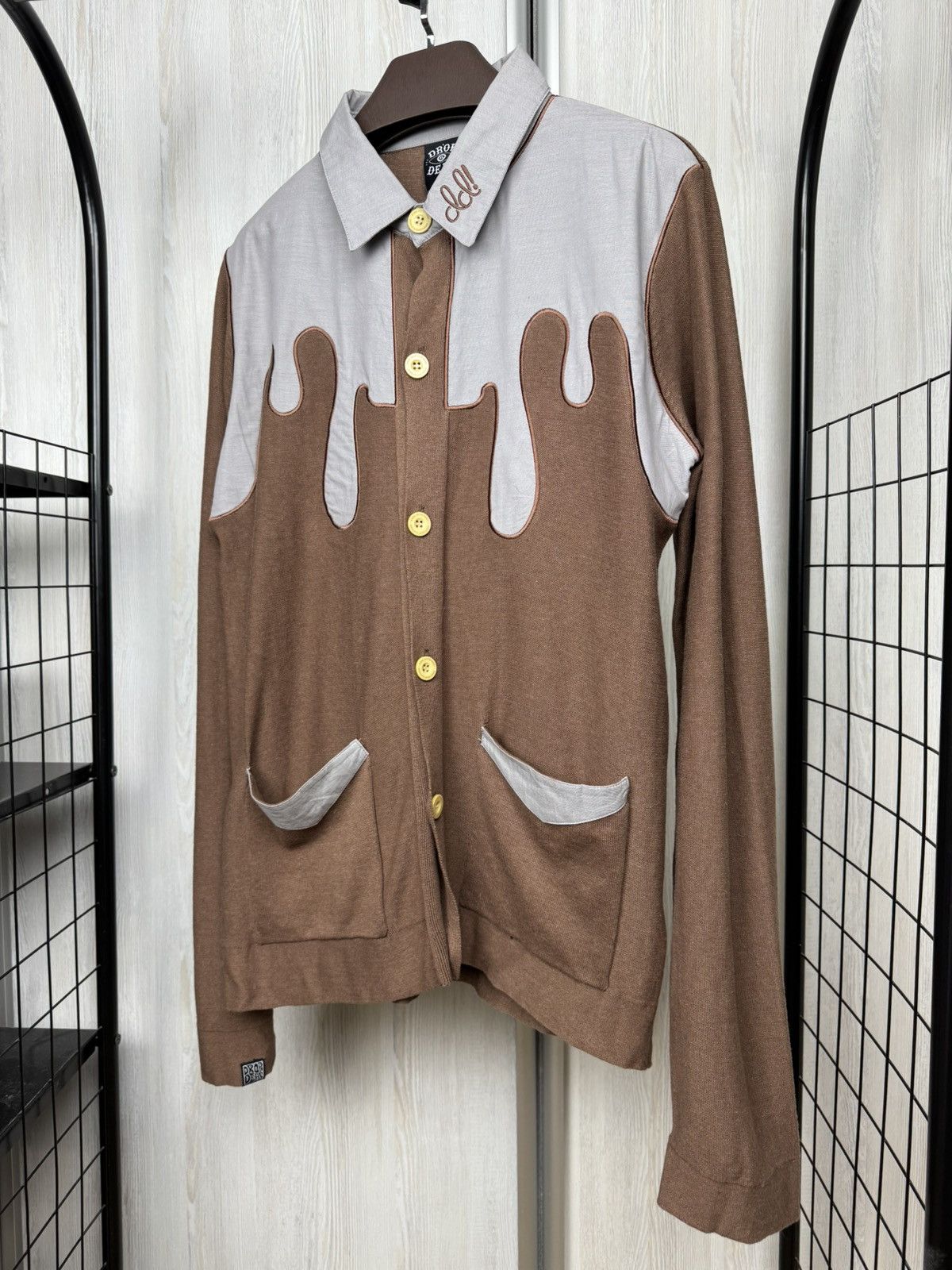 Drop Dead Drop Dead knitted button up overshirt cardigan sweater Size US XL / EU 56 / 4 - 8 Thumbnail