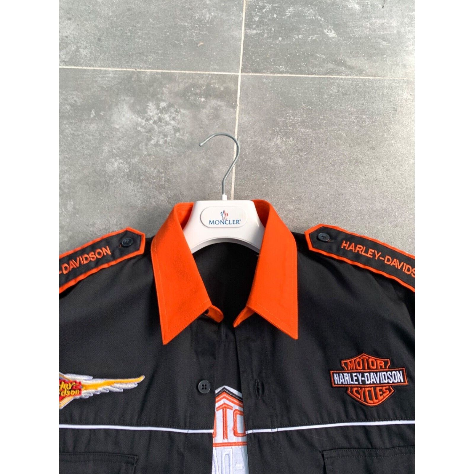 Harley Davidson Men's HARLEY DAVIDSON Biker Moto Embroidered Logo Shirt XL Size US XL / EU 56 / 4 - 11 Thumbnail