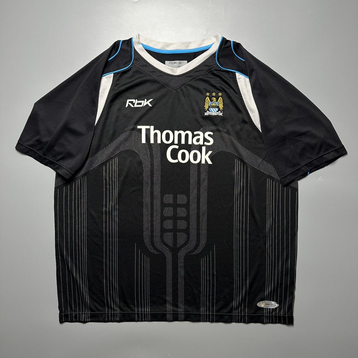 Reebok MAN CITY REEBOK 2005/2006 FOOTBALL AWAY JERSEY #21 HAMANN Size US XXL / EU 58 / 5 - 2 Thumbnail