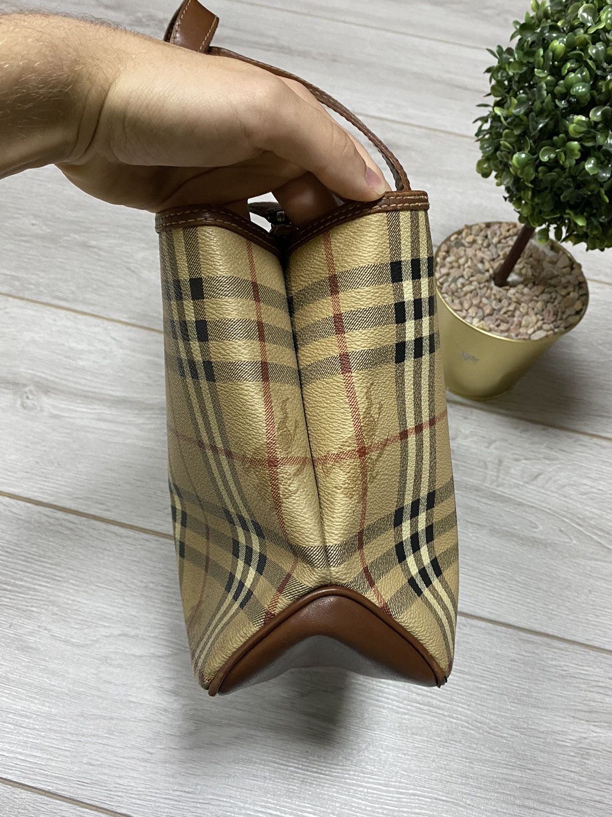 Burberry Burberry vintage nova check leather canvas bag Size ONE SIZE - 4 Thumbnail