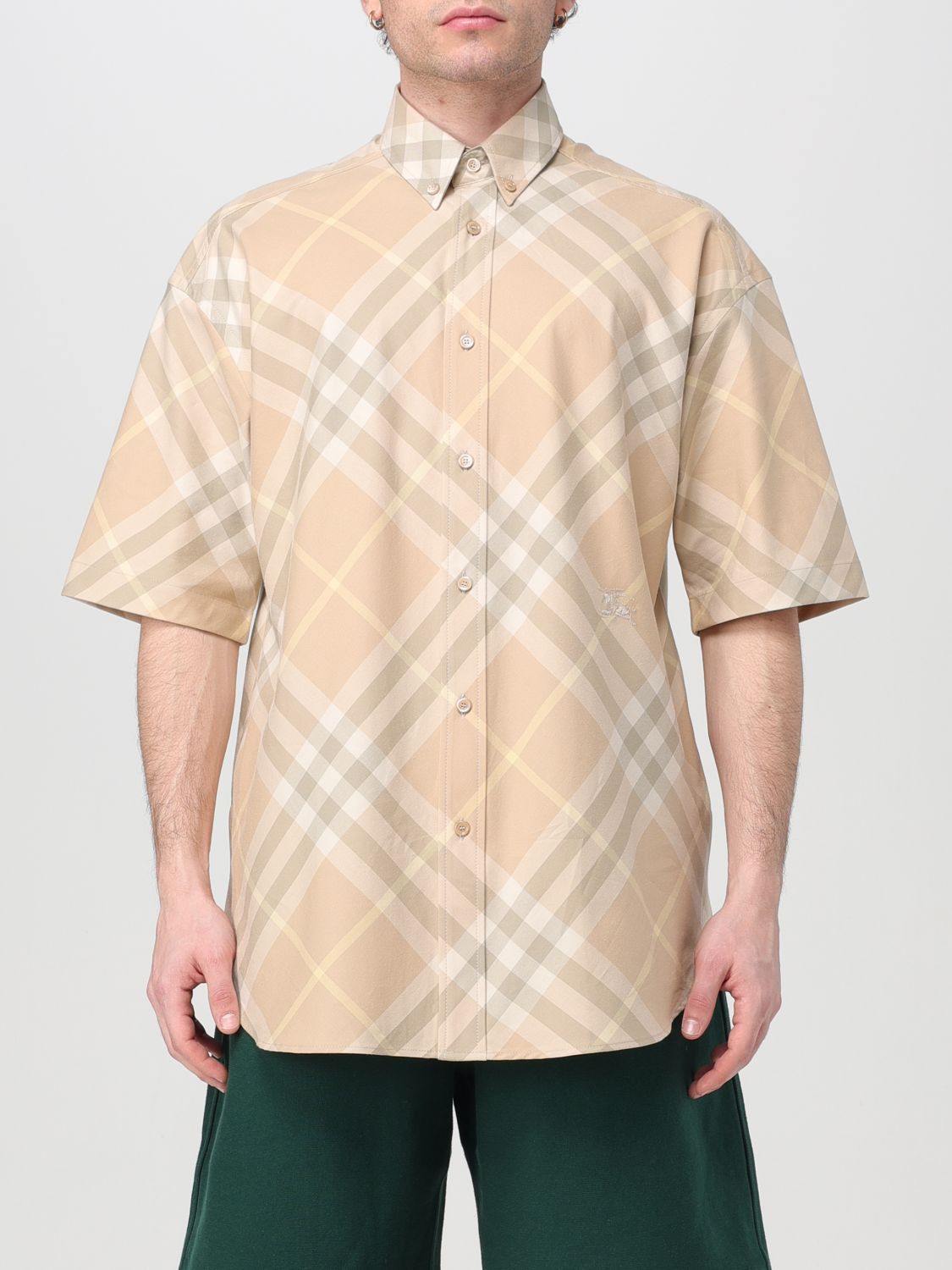 image of Burberry Shirt Men Beige (Size Small)