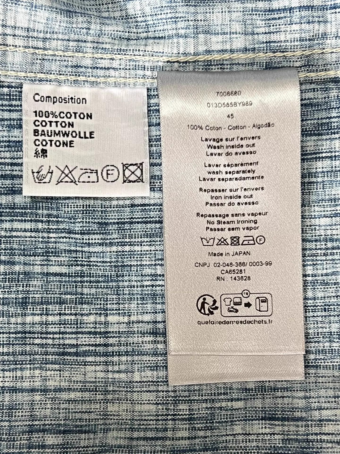Dior Dior Oblique Classic Blue White Shirt 45 Size US S / EU 44-46 / 1 - 8 Thumbnail