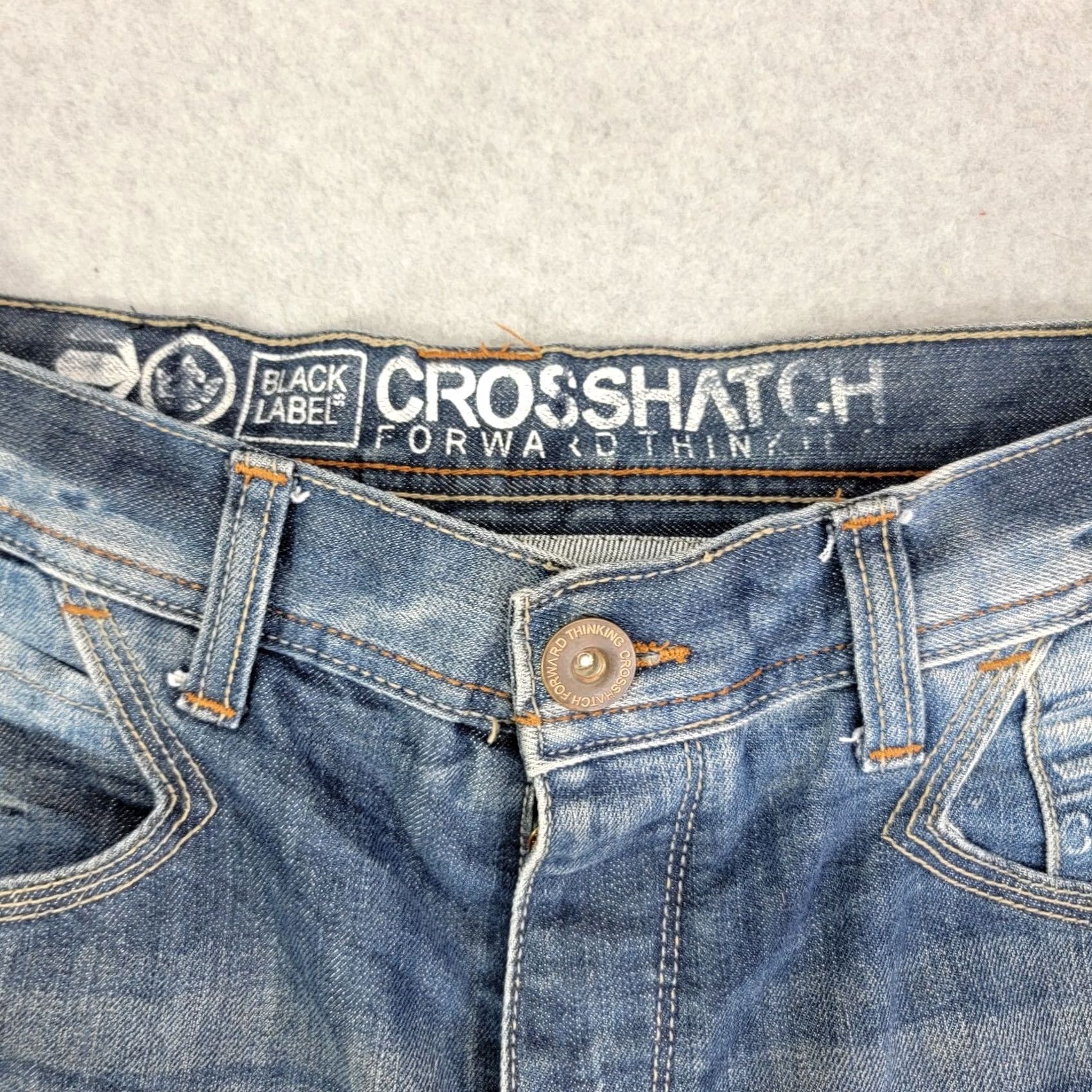 Vintage Mens Crosshatch Black Label Blue Denim Jeans 30w 30L Jeans Mens 30 Blue Denim Crosshatch Black Label 30w 30L Size US 30 / EU 46 - 4 Thumbnail