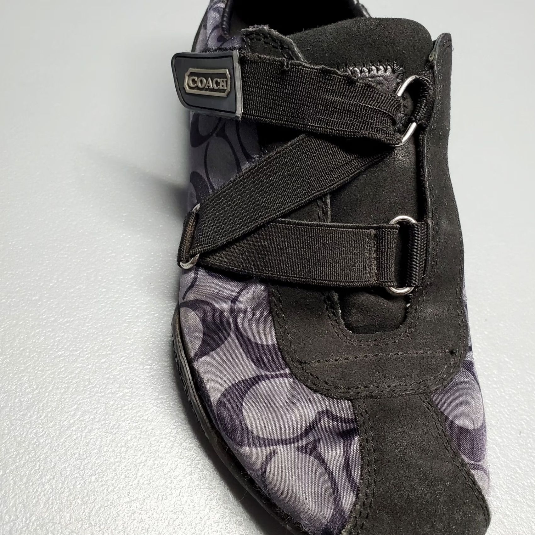 Coach Coach Kyrie Sneakers Womens Size 6.5 Blue & Black Signature Print Slip On A1195 (Pre-owned) Size US 7 / IT 37 - 6 Thumbnail