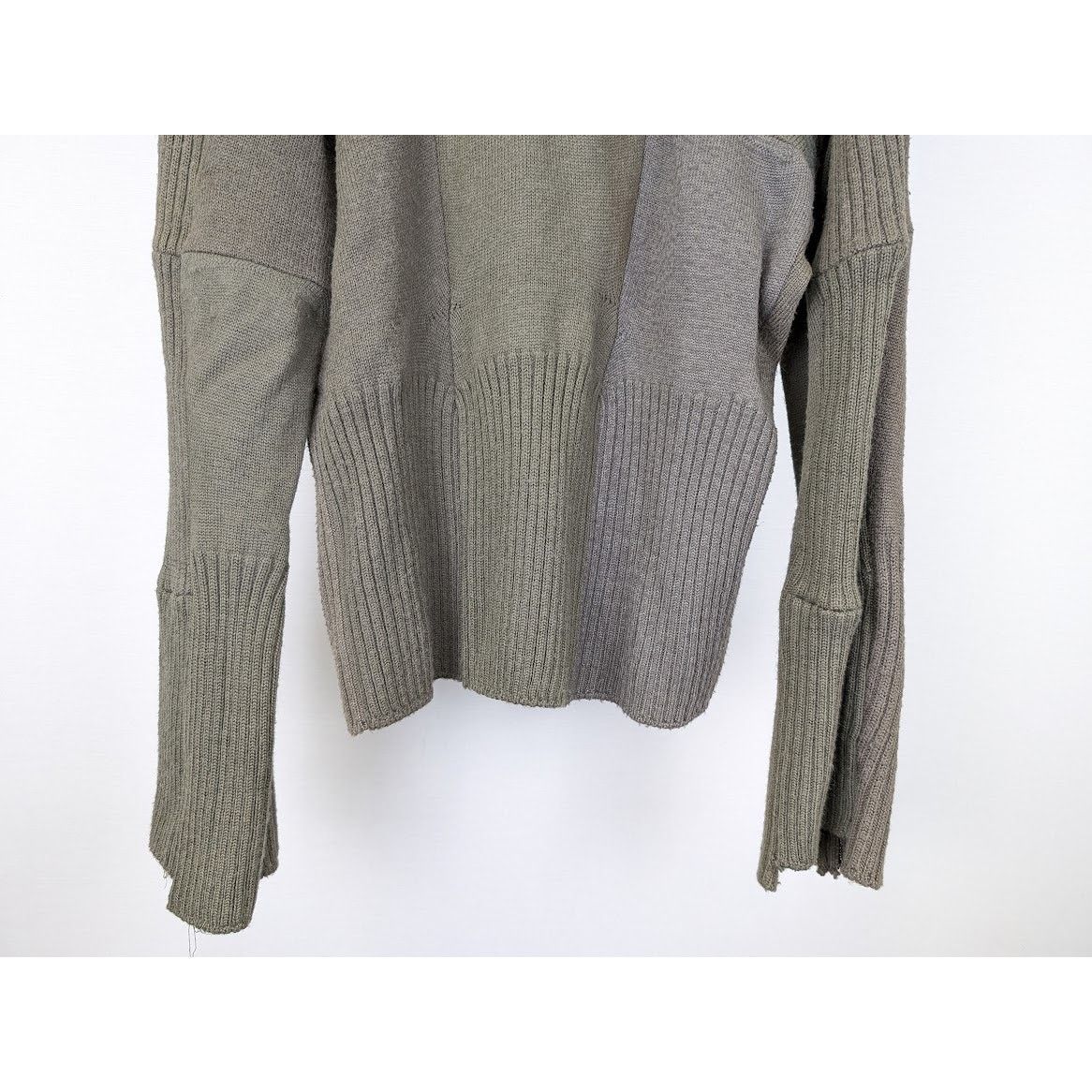 Balenciaga o1rshd1 Wool Uncycled Socks Jumper Knitwear in Khaki Size US S / EU 44-46 / 1 - 6 Thumbnail