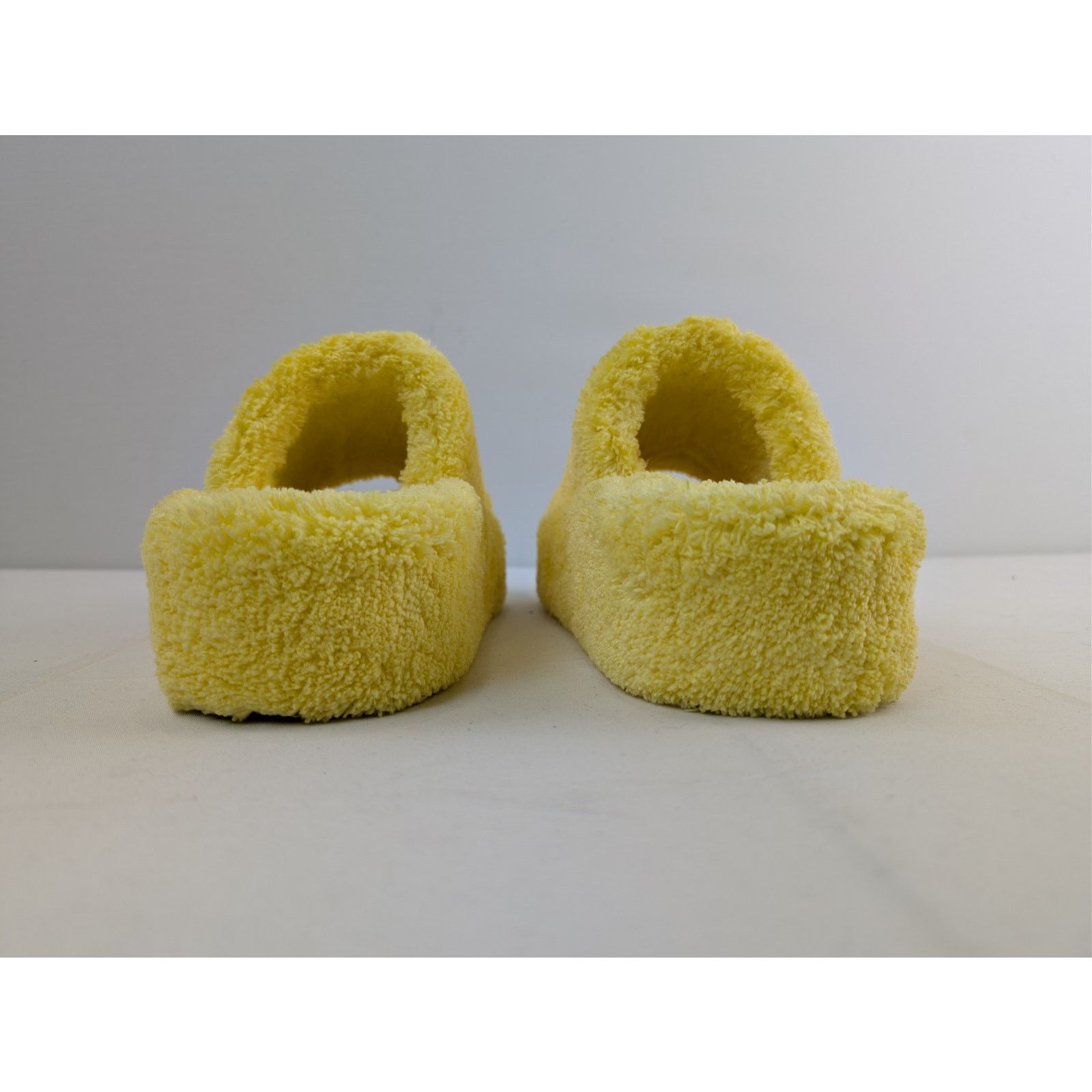 Balenciaga o1rshd1 Furry Platform Slides Slippers in Yellow/White/Red Size US 9 / IT 39 - 11 Thumbnail