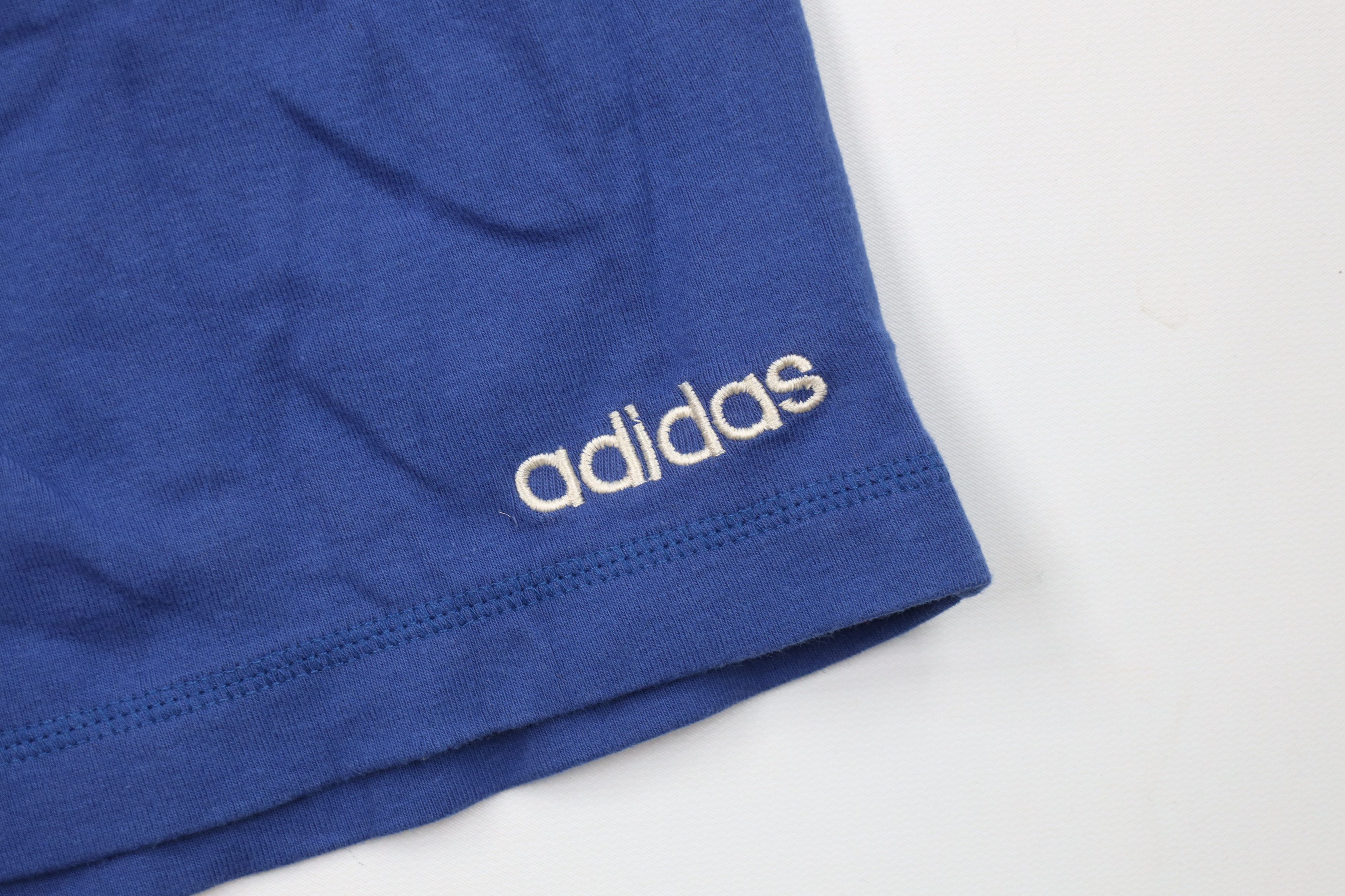 Adidas Deadstock Vintage 90s Adidas Striped Above Knee Shorts Blue Size US 36 / EU 52 - 5 Thumbnail