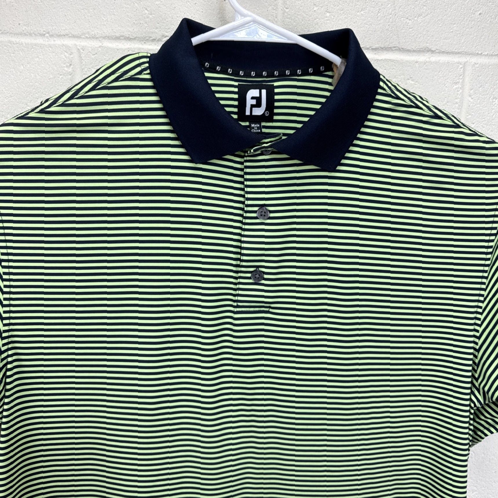 Footjoy FootJoy Polo Shirt Striped Short Sleeve Golf/Green Size L Men’s Size US L / EU 52-54 / 3 - 6 Thumbnail