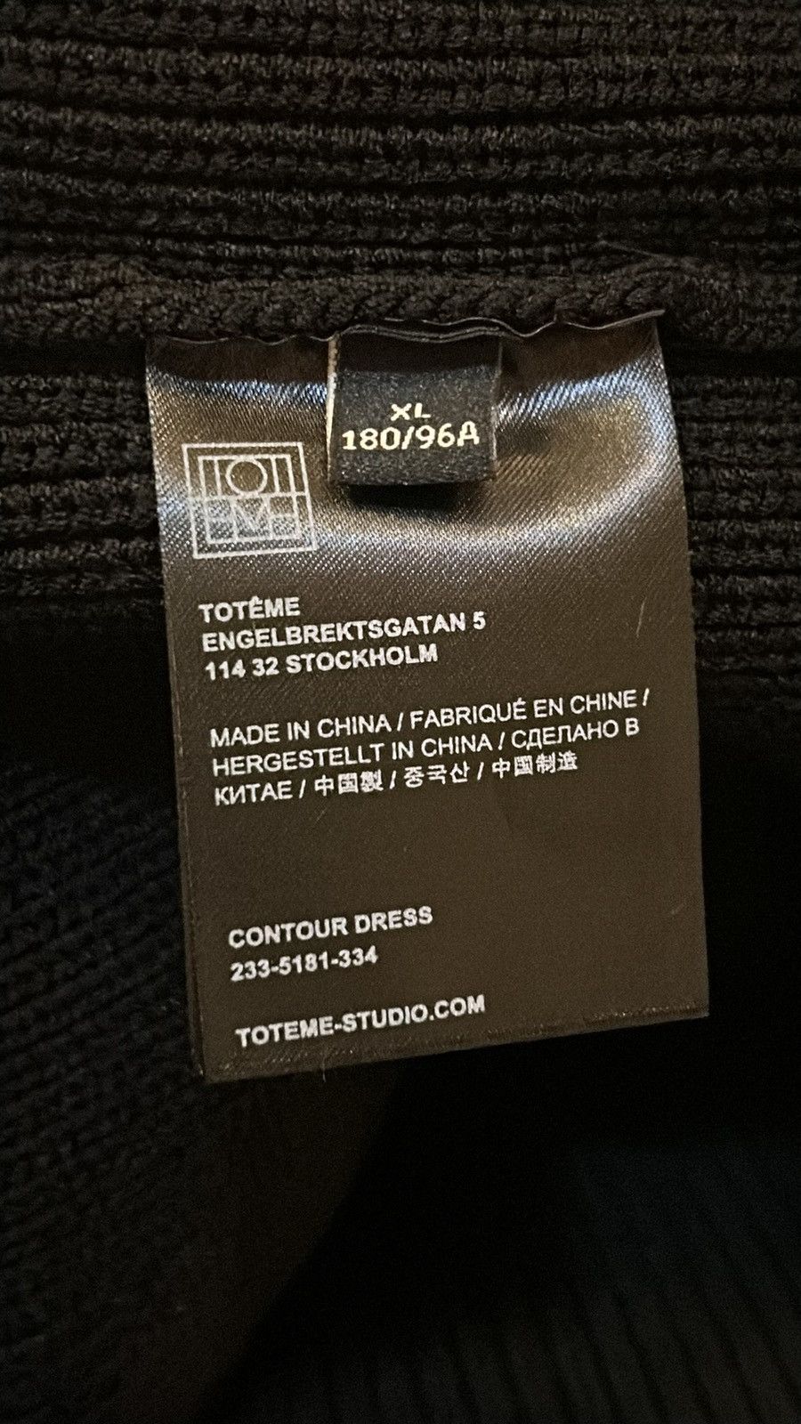 Toteme TOTEME Black Contour Minidress size XL Size XL / US 12-14 / IT 48-50 - 8 Thumbnail