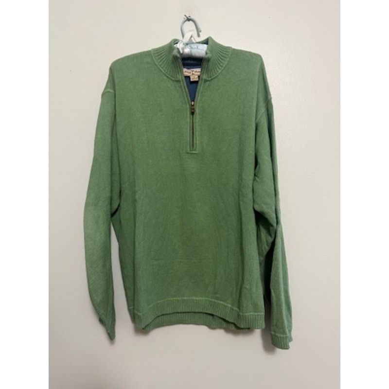 Tommy Bahama Tommy Bahama green cotton quarter zip pullover size M Size US M / EU 48-50 / 2 - 2 Thumbnail