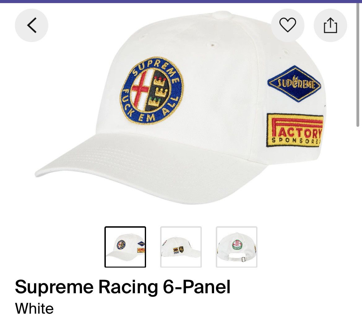 Supreme supreme racing 6 panel hats Size ONE SIZE - 1 Preview