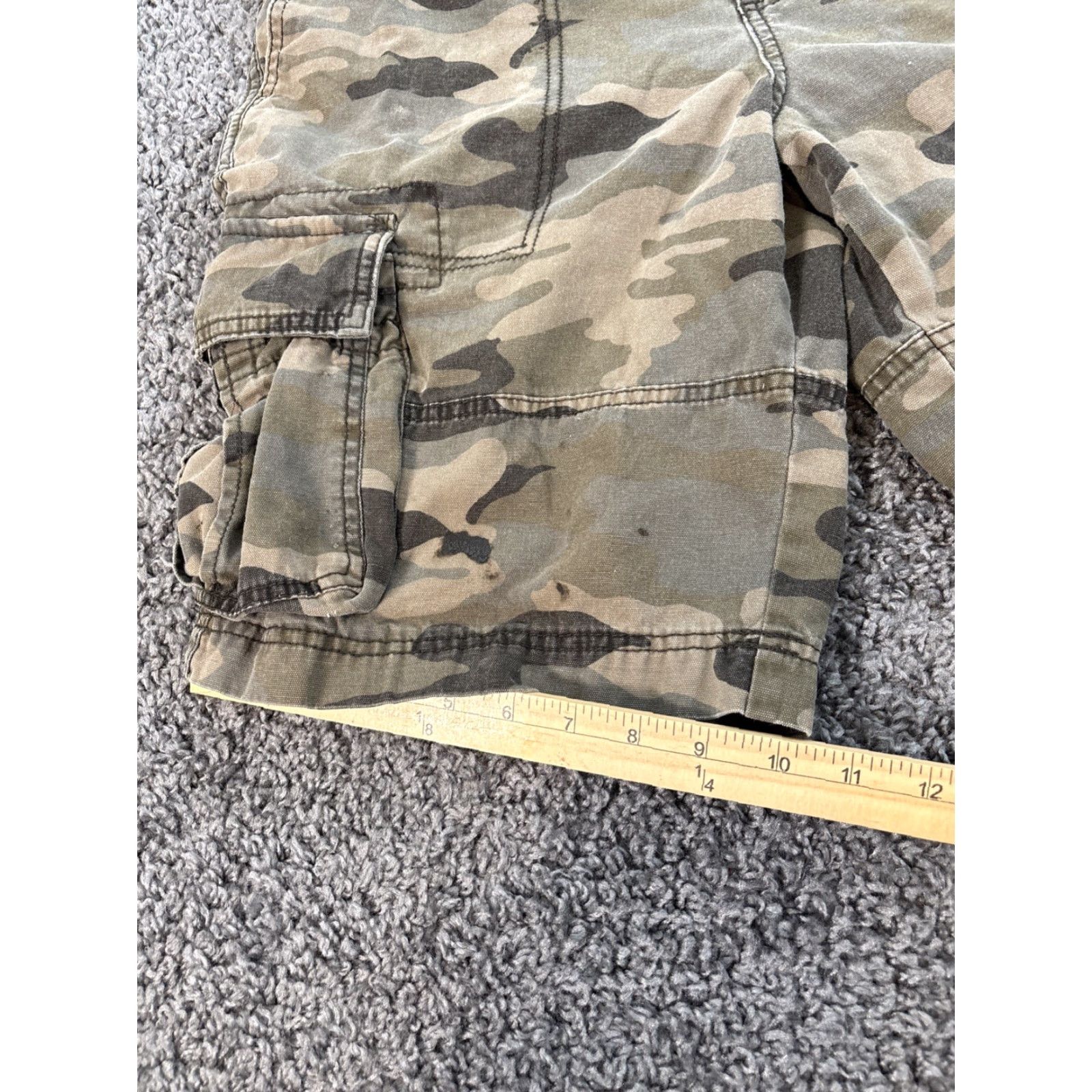 Mossimo VINTAGE Mossimo Cargo Shorts Mens 32 Beige Camouflage Cotton Pockets Military Ripstop 10in Inseam Size US 32 / EU 48 - 3 Thumbnail