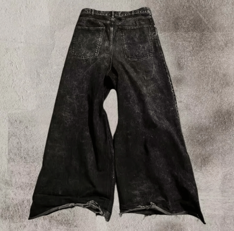 Japanese Brand Old Washed Baggy Jeans Size US 32 / EU 48 - 3 Thumbnail