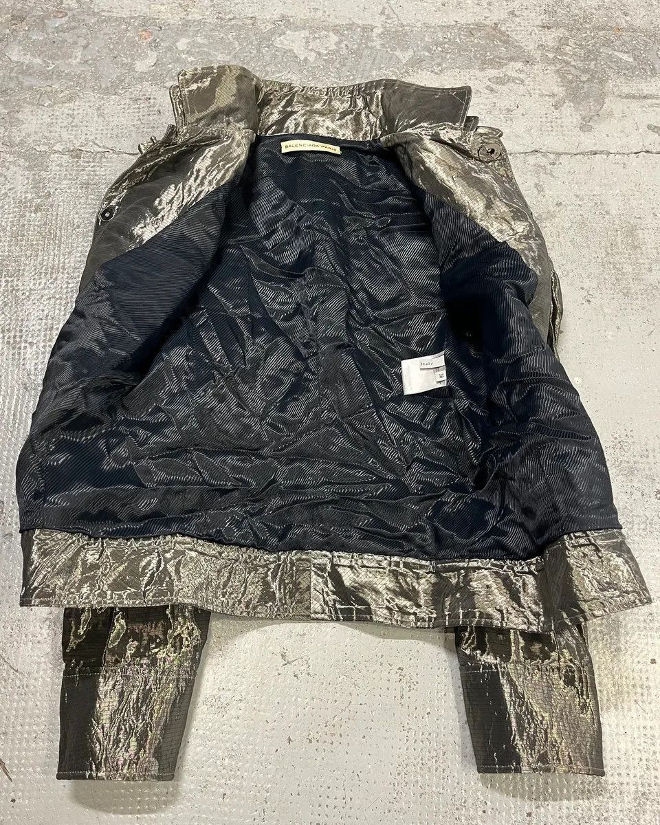 Balenciaga SS2007 Balenciaga Grey Nylon Metallic Jacket Size M / US 6-8 / IT 42-44 - 10 Thumbnail