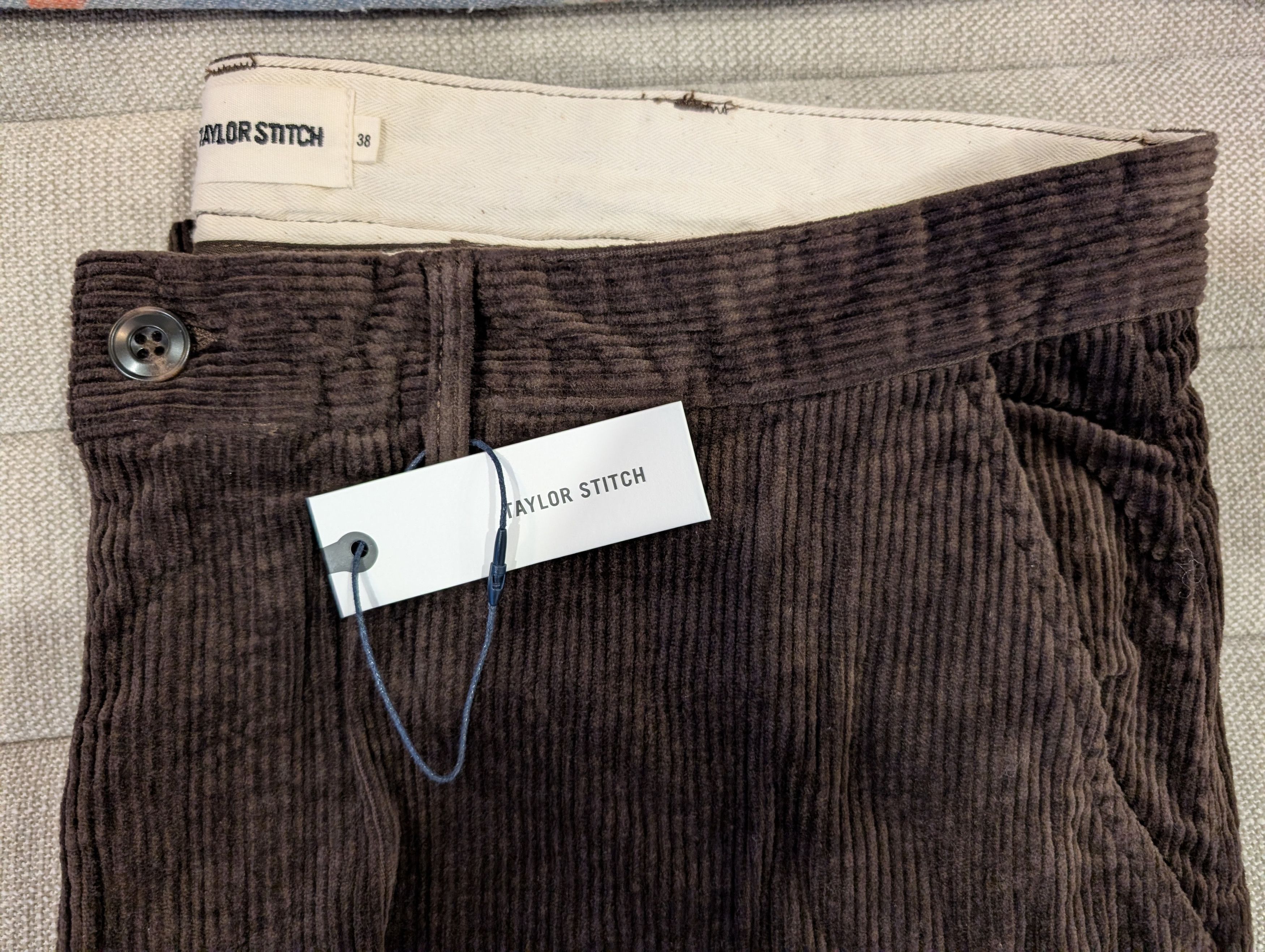 Taylor Stitch The Democratic Foundation Pant in Espresso Cord. Size US 38 / EU 54 - 3 Thumbnail