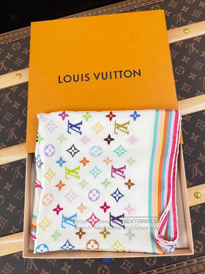 Other Louis Vuitton Takashi Murakami co-branded full logo silk s Size ONE SIZE - 1 Thumbnail