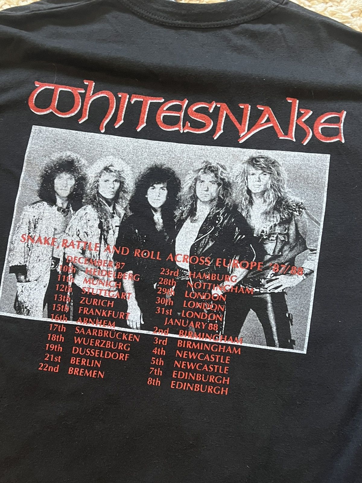 Band Tees Vintage 1987 Whitesnake tour tee David Coverdale rare band Size US M / EU 48-50 / 2 - 4 Thumbnail