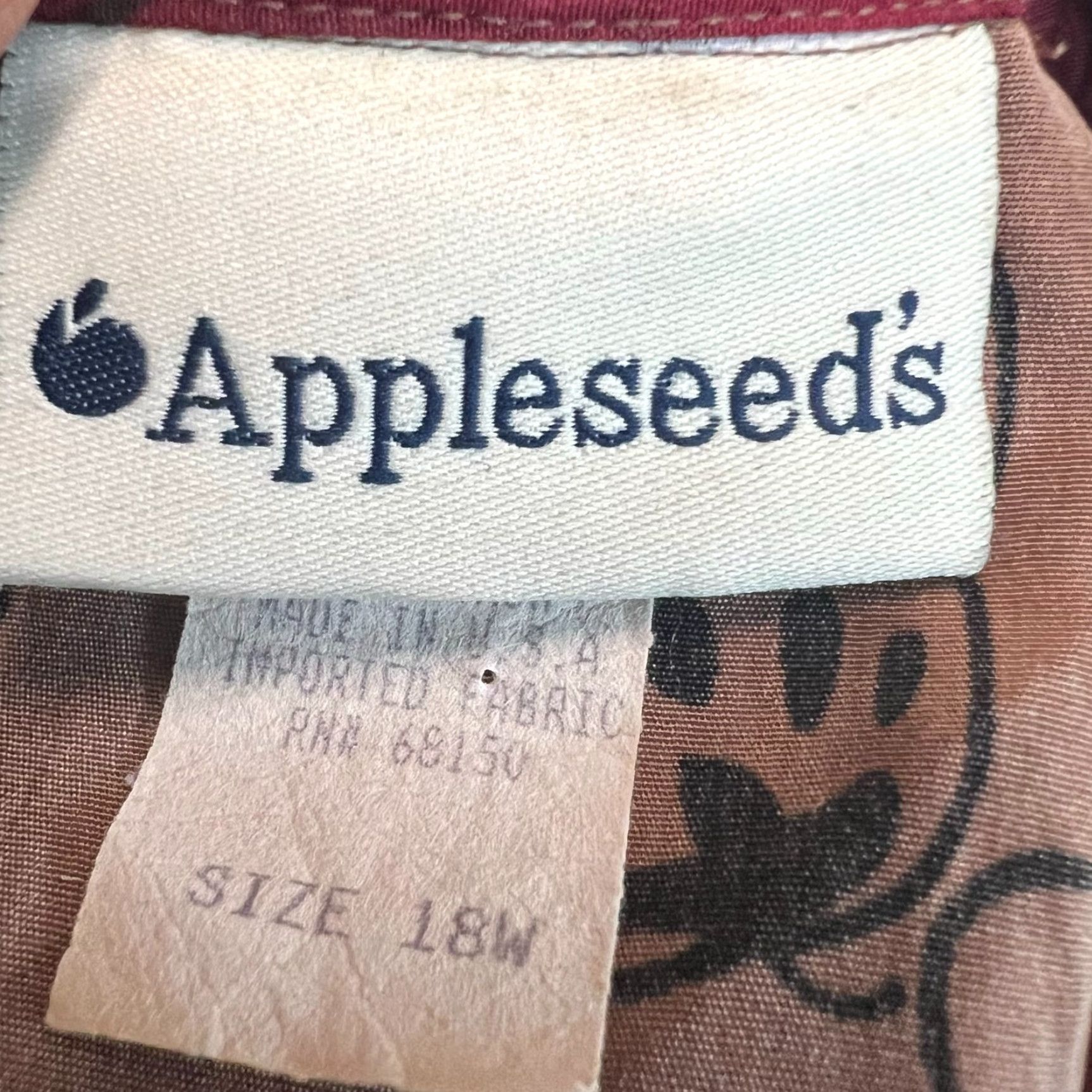 Vintage VINTAGE Appleseed's Blouse Shirt Womens Size 18W Maroon Ploy Floral Casual Sleeve Button Size XXL / US 16-18 / IT 52-54 - 6 Thumbnail