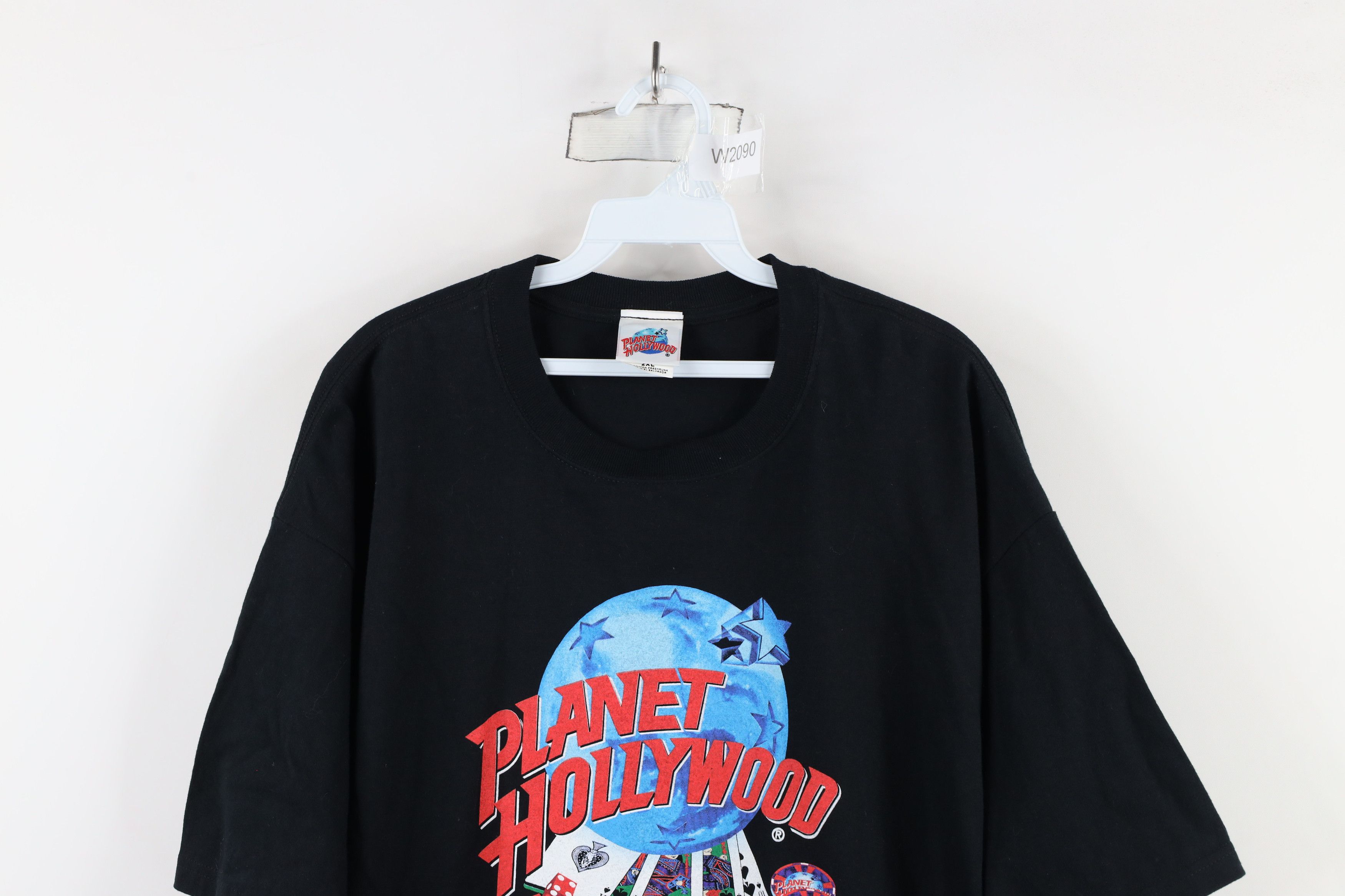 Vintage Vintage 90s Planet Hollywood Las Vegas Poker T-Shirt Black Size US XXL / EU 58 / 5 - 2 Thumbnail