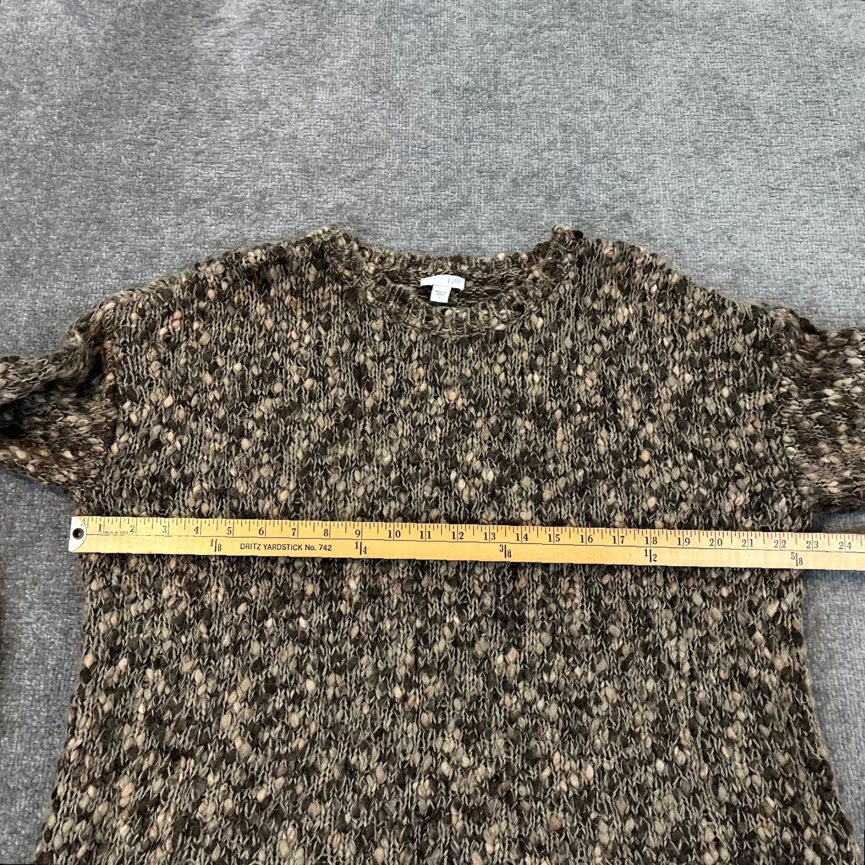J. Jill J. Jill Sweater Womens Large Brown Wool Blend Pullover Knit Long Sleeve Textured Size L / US 10 / IT 46 - 4 Thumbnail