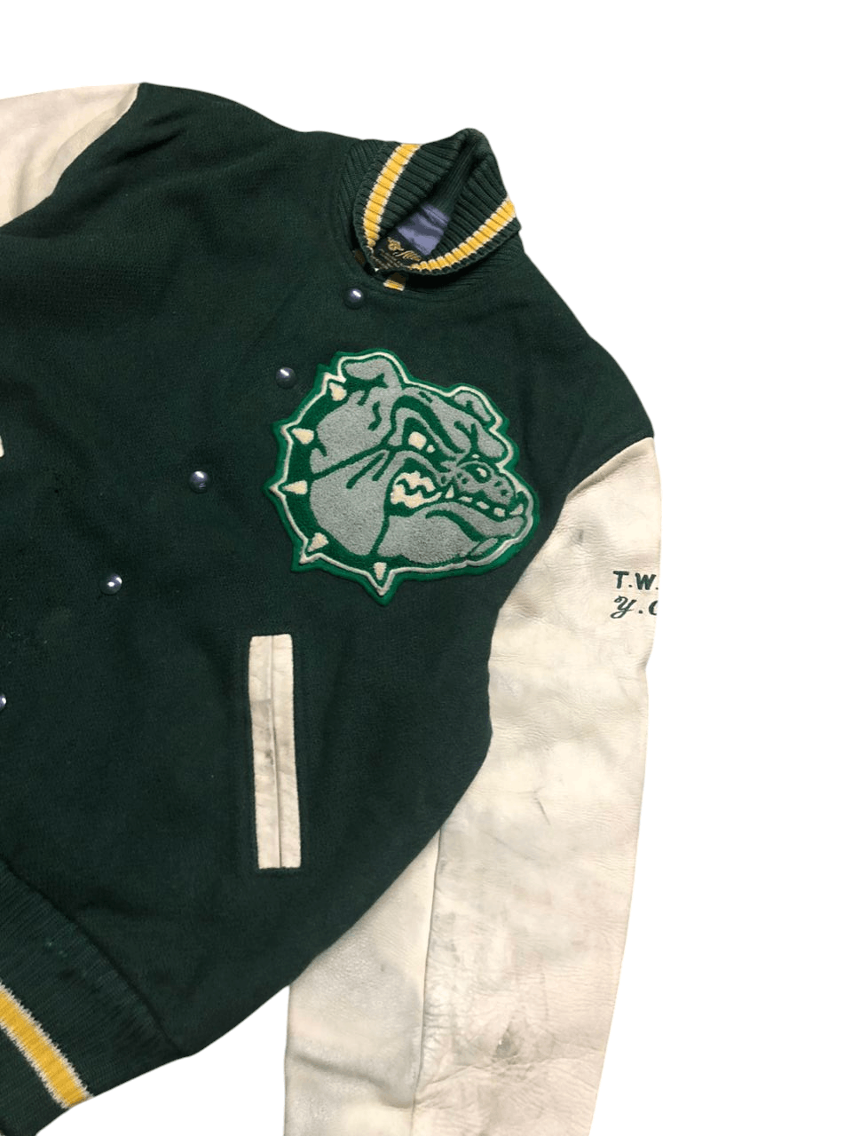 Vintage VINTAGE 90s Albion Hungly Varsity Jacket Distressed Size US M / EU 48-50 / 2 - 4 Thumbnail