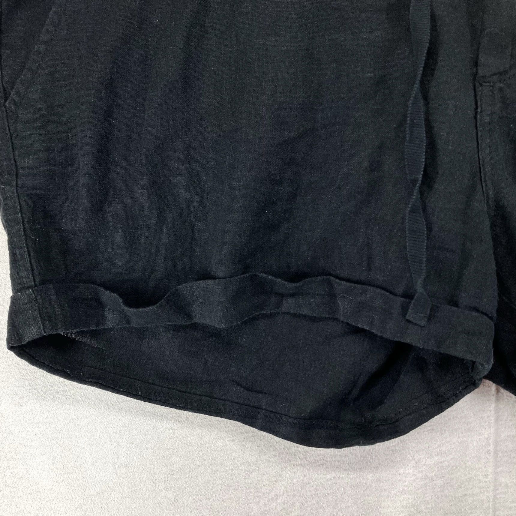 Old Navy Old Navy Women's High Rise Linen Blend Chino Skirt Size 12 Black Semi-Sheer Casual Travel Size US 12 / IT 42 - 5 Thumbnail