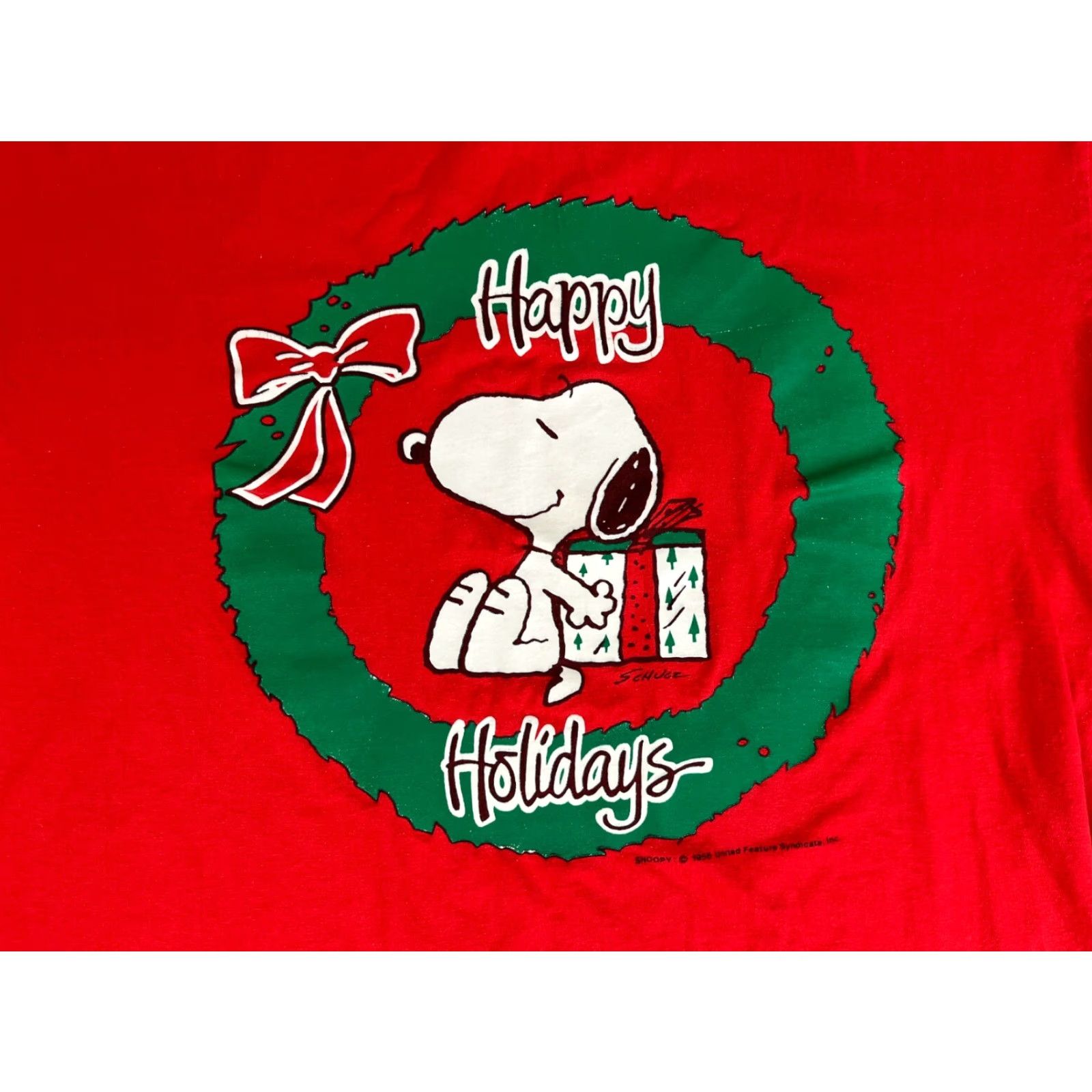 Vintage VINTAGE Women’s Snoopy Sleepshirt L/XL Shirt Adults Red Christmas Gift ideas? Size ONE SIZE - 3 Thumbnail