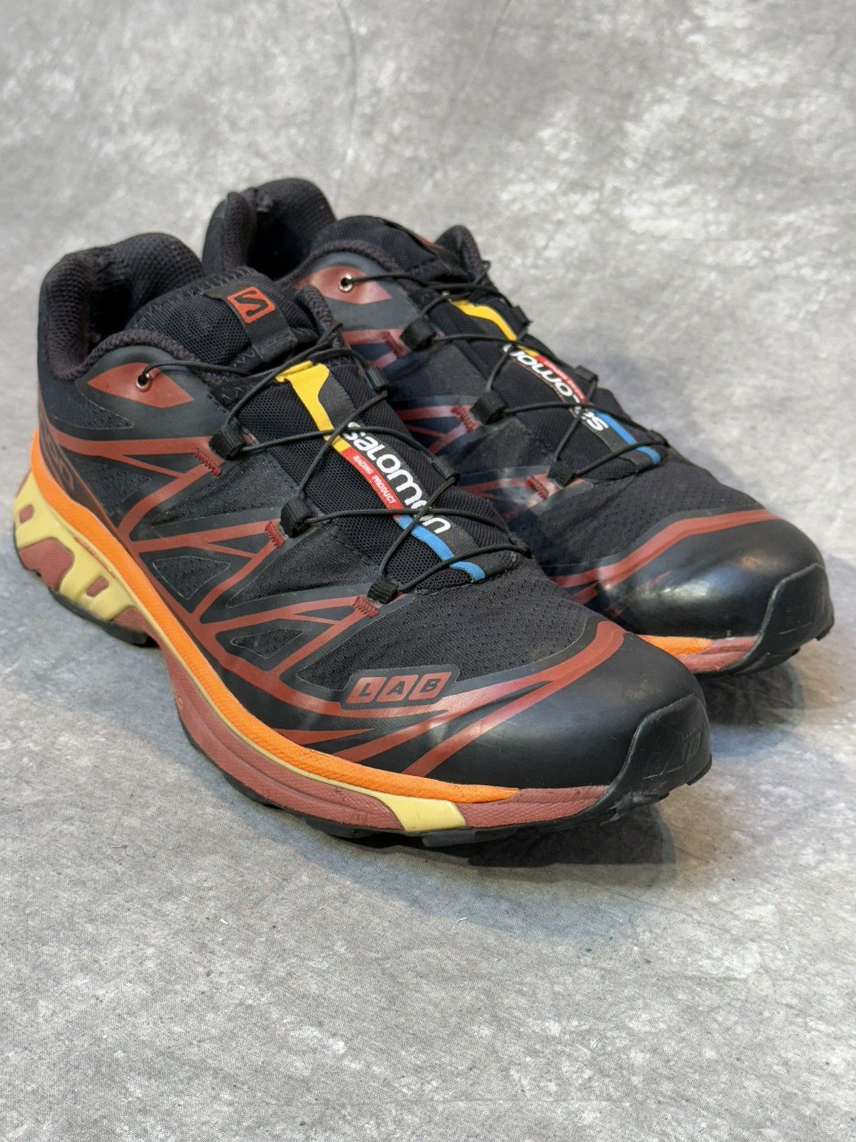 Salomon Salomon XT 6 Black Vibrant Orange 46 Size US 12 / EU 45 - 3 Thumbnail