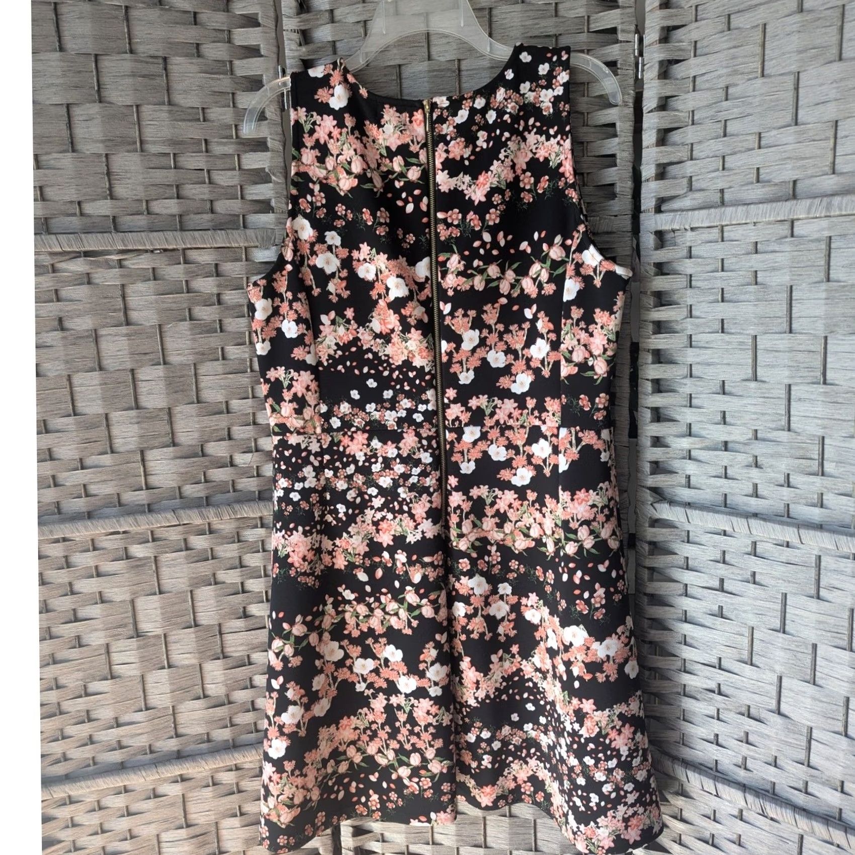 Worthington Worthington Black Floral Sleeveless Mini Shift Dress Sz M Office Chic Whimsigoth Size M / US 6-8 / IT 42-44 - 3 Thumbnail