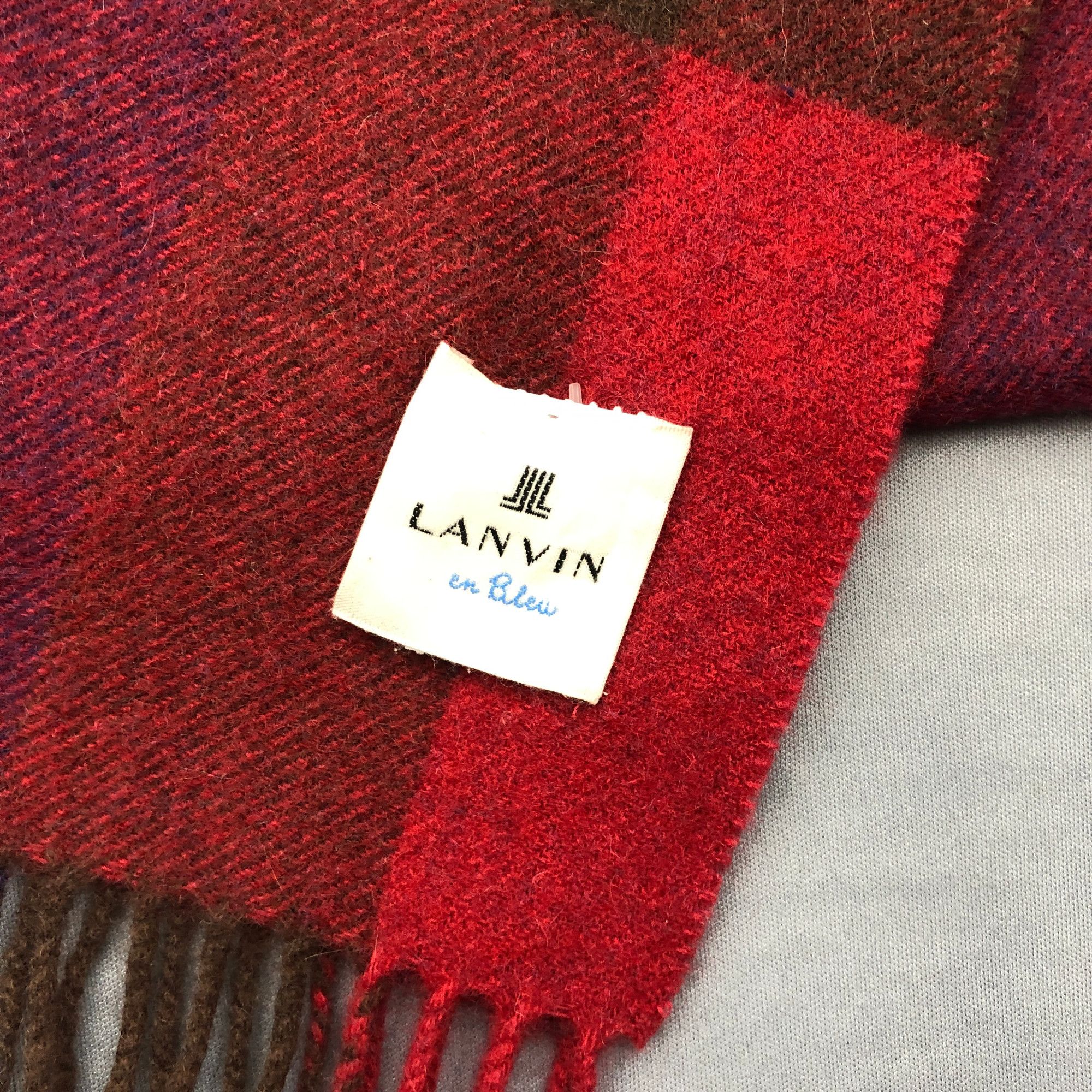 Lanvin Vintage Lanvin Scarf Muffler Wool Winter Scarves Size ONE SIZE - 4 Thumbnail